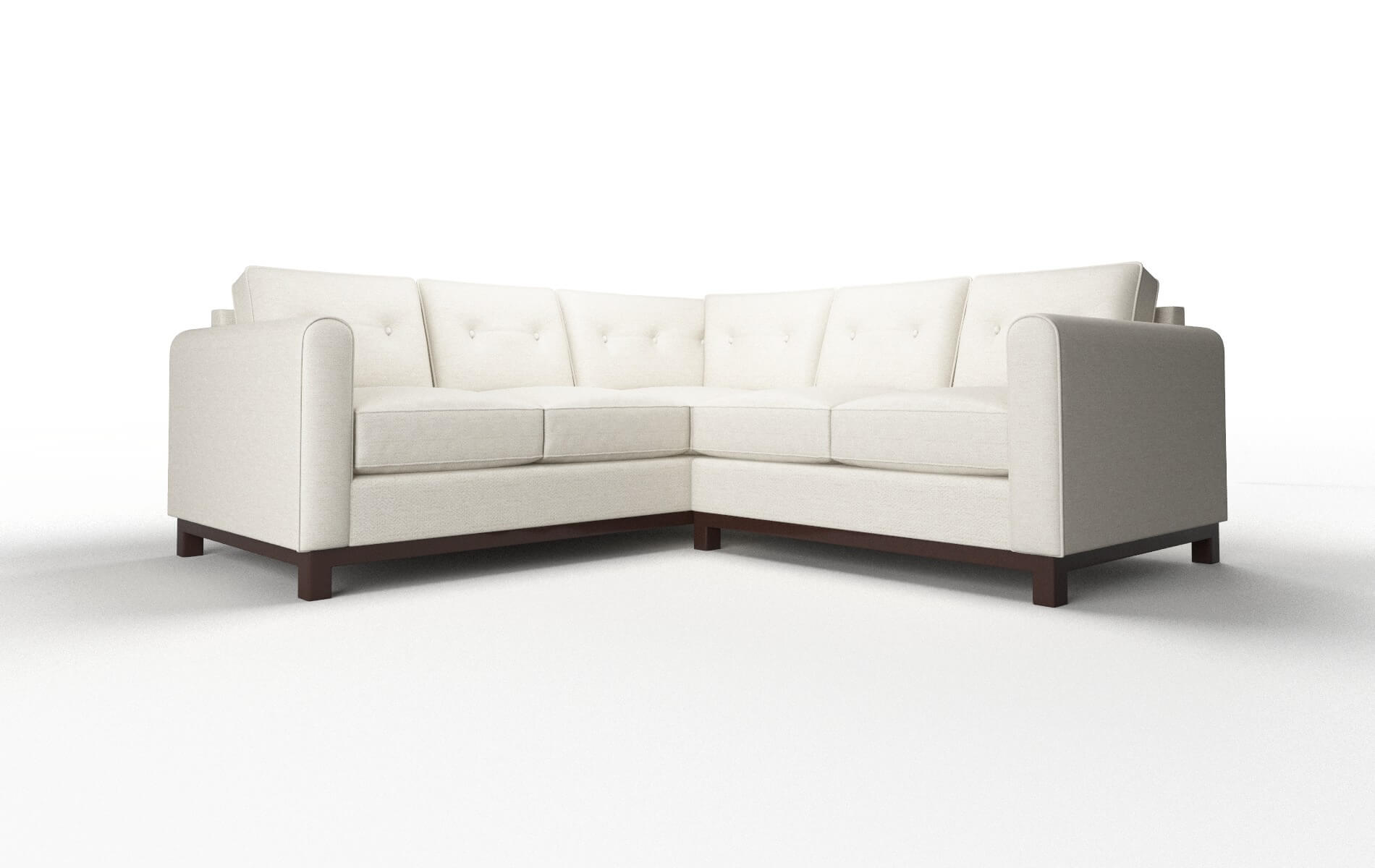 Rio Venus Cream Sectional espresso legs 1