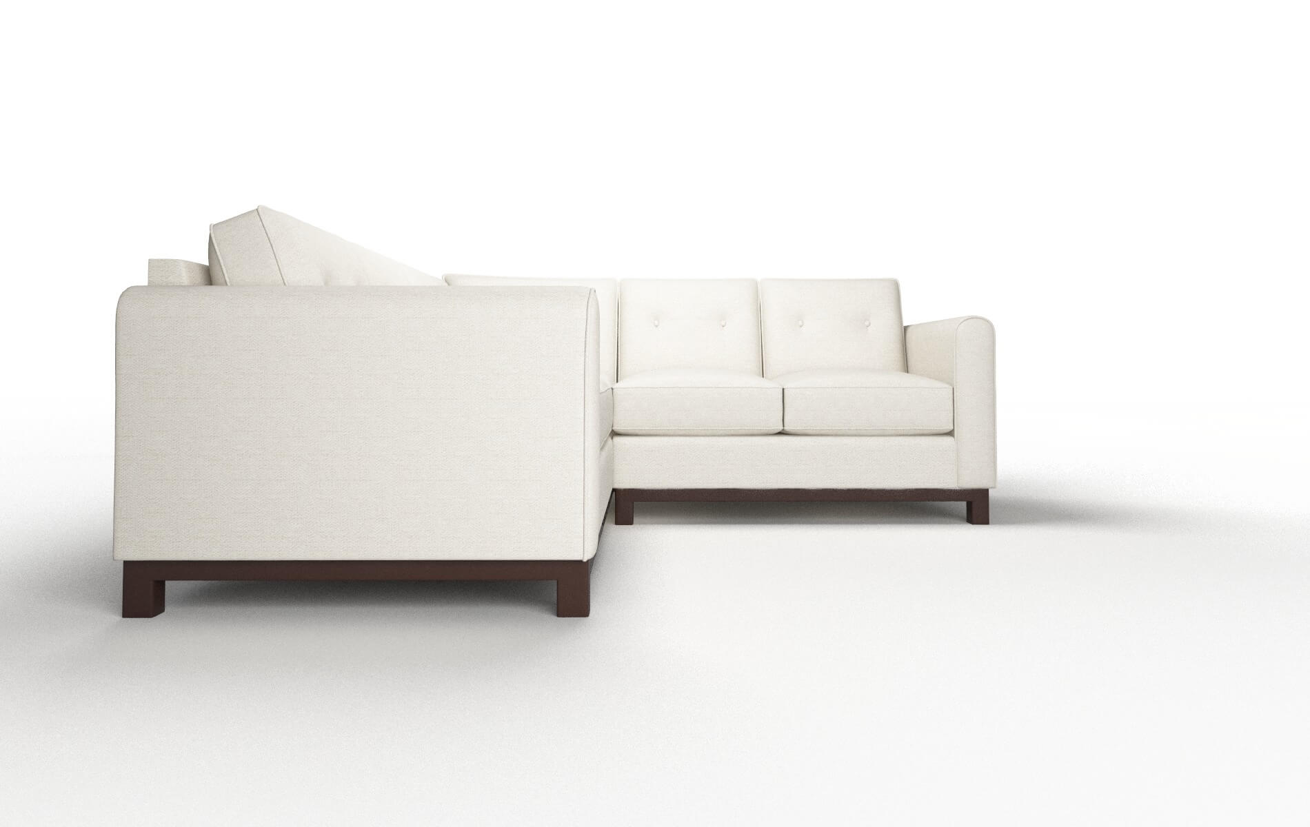 Rio Venus Cream Sectional espresso legs 2