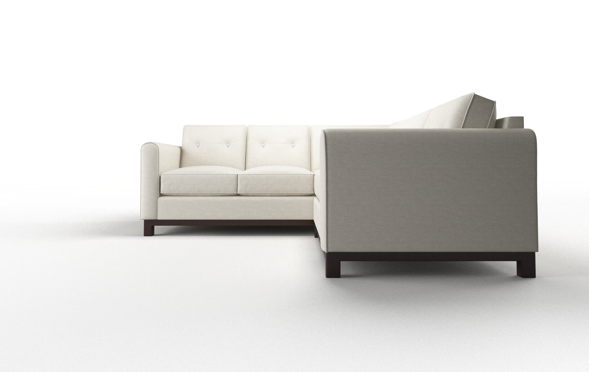 Rio Venus Cream Sectional espresso legs 5