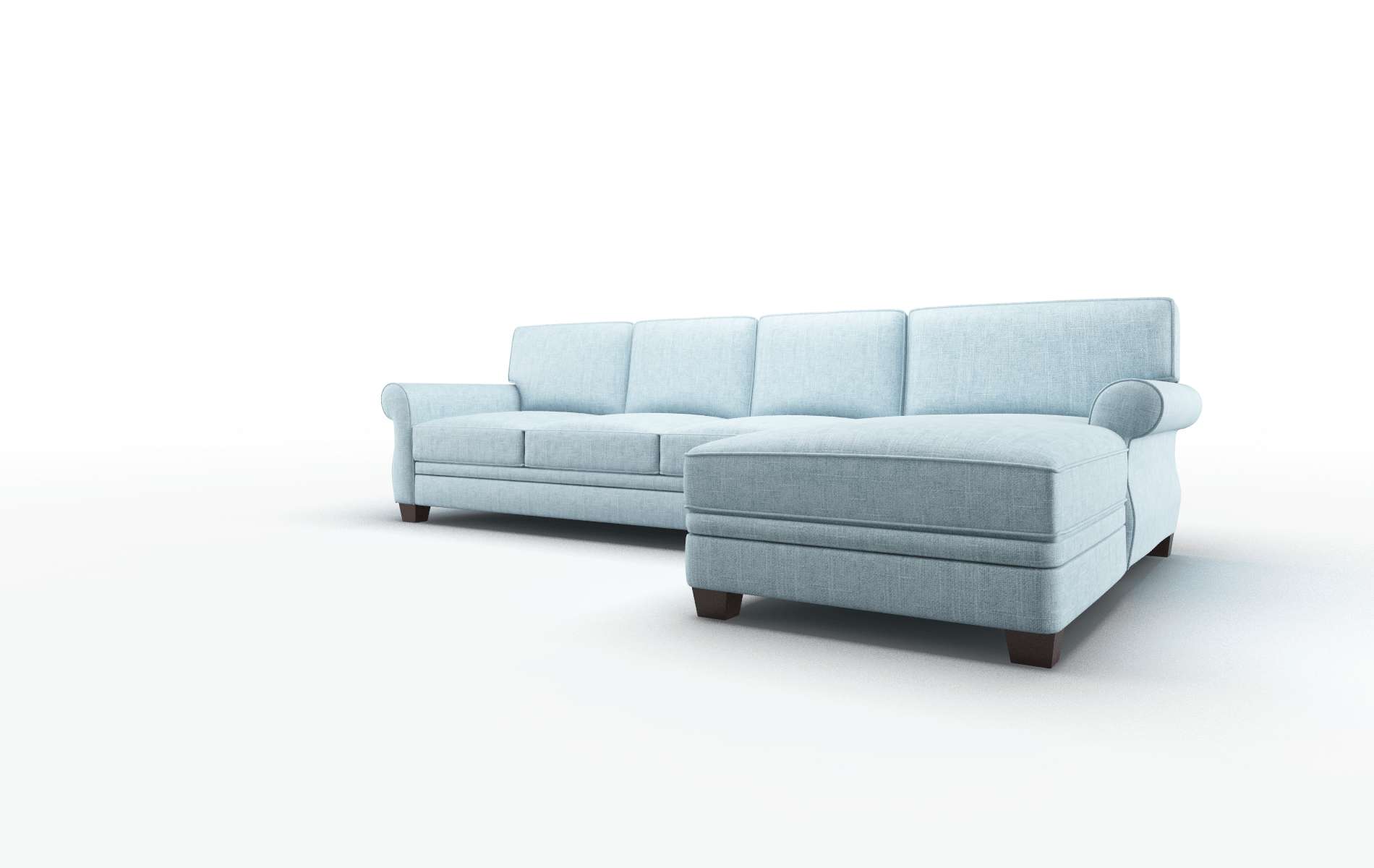 Rome Atlas Turquoise Panel espresso legs 4