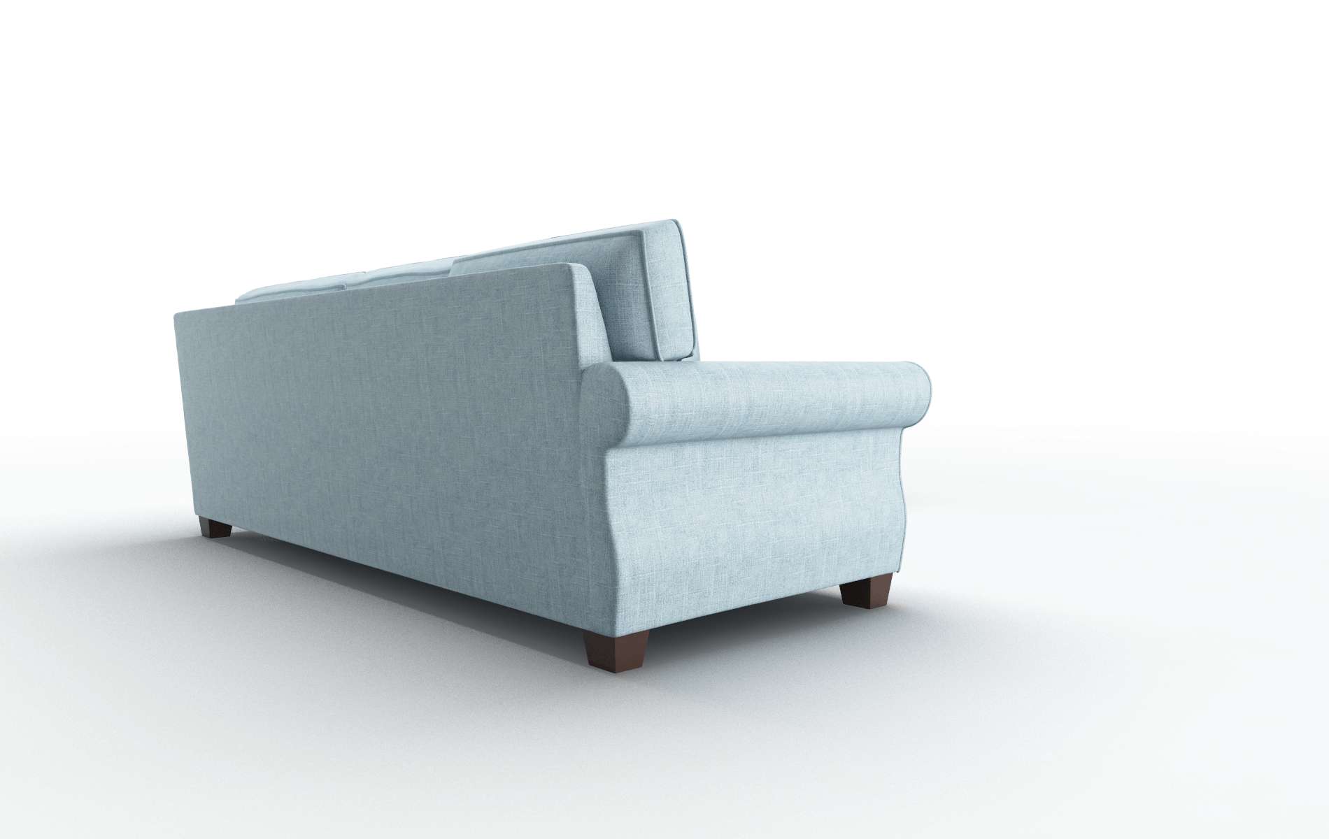 Rome Atlas Turquoise Sectional espresso legs 3