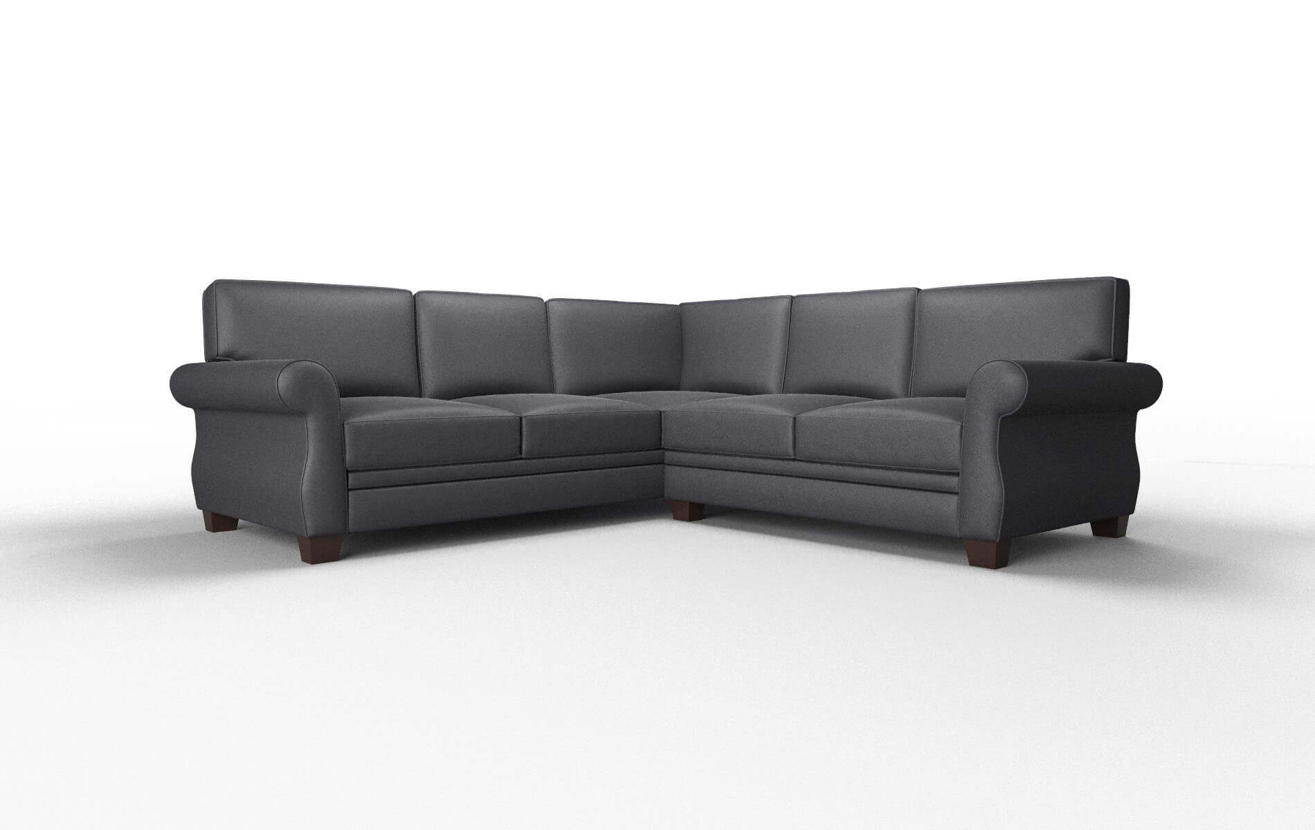 Rome Atlas_plz Navy Sectional espresso legs 1