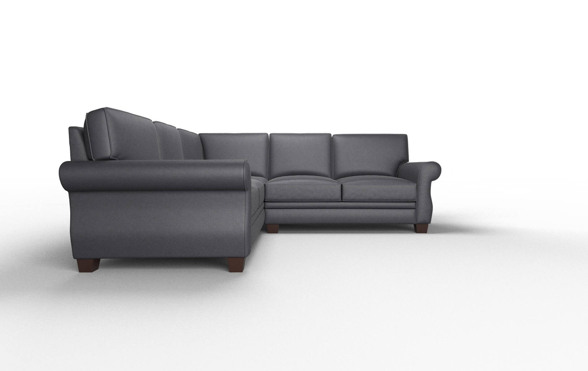 Rome Atlas_plz Navy Sectional espresso legs 2