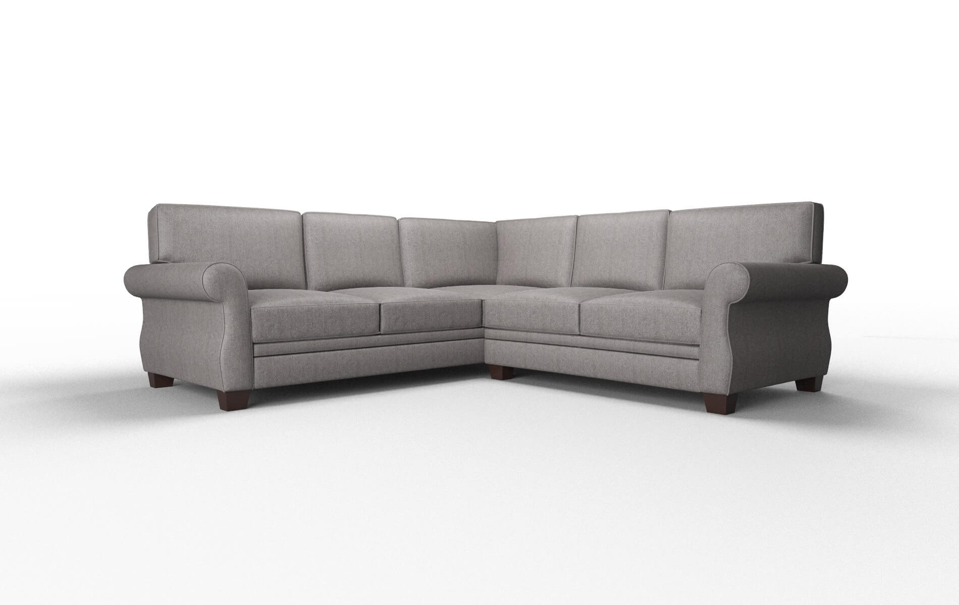 Rome Atlas_plz Silver Sectional espresso legs 1