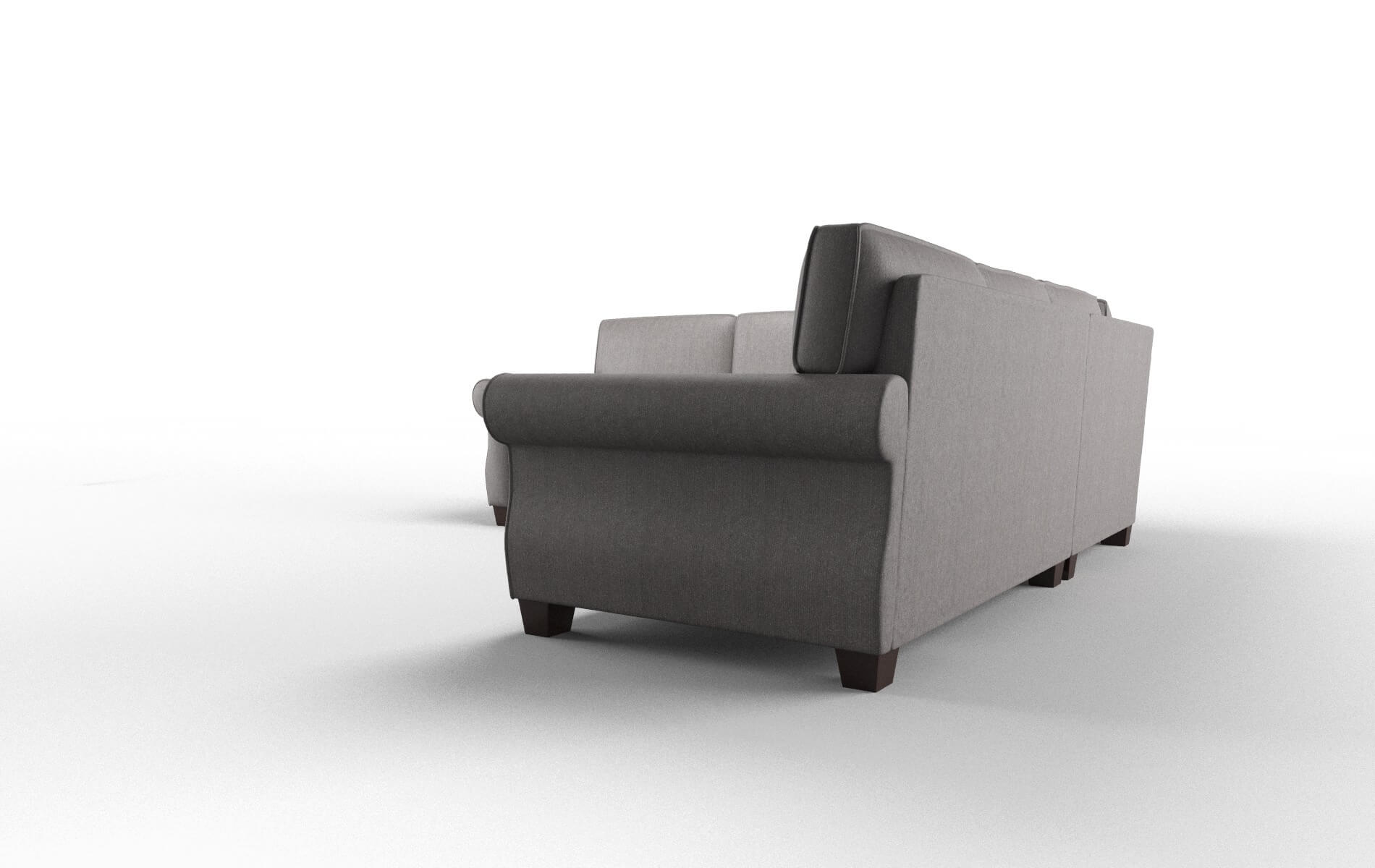 Rome Atlas_plz Silver Sectional espresso legs 4