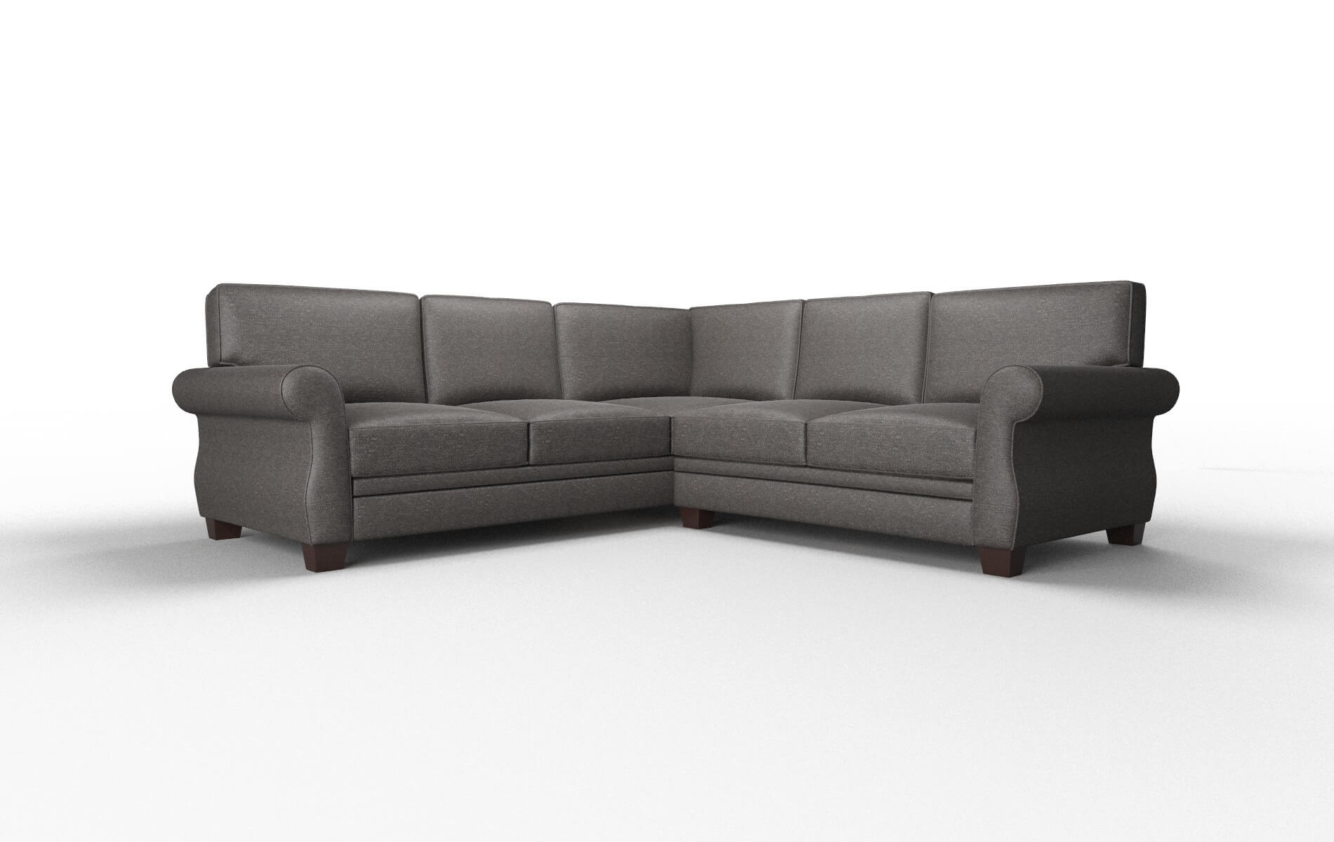 Rome Avenger denim Sectional Espresso Legs  1
