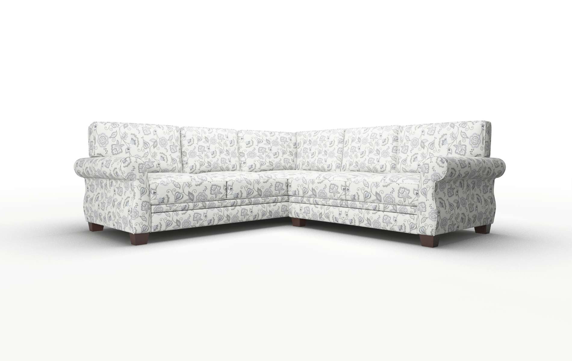 Rome Avignon Sky Sectional espresso legs 1