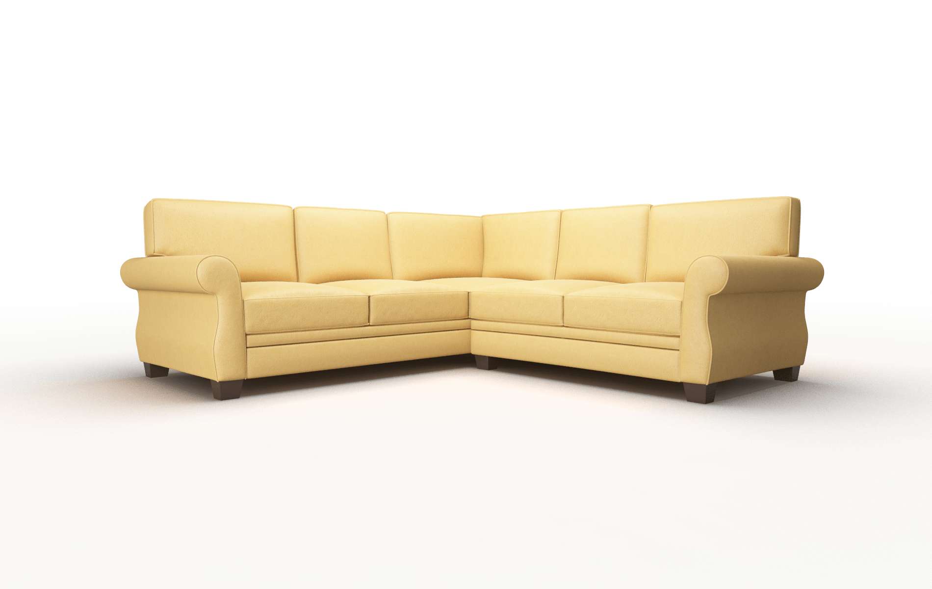 Rome Bella Amber Sectional espresso legs 1