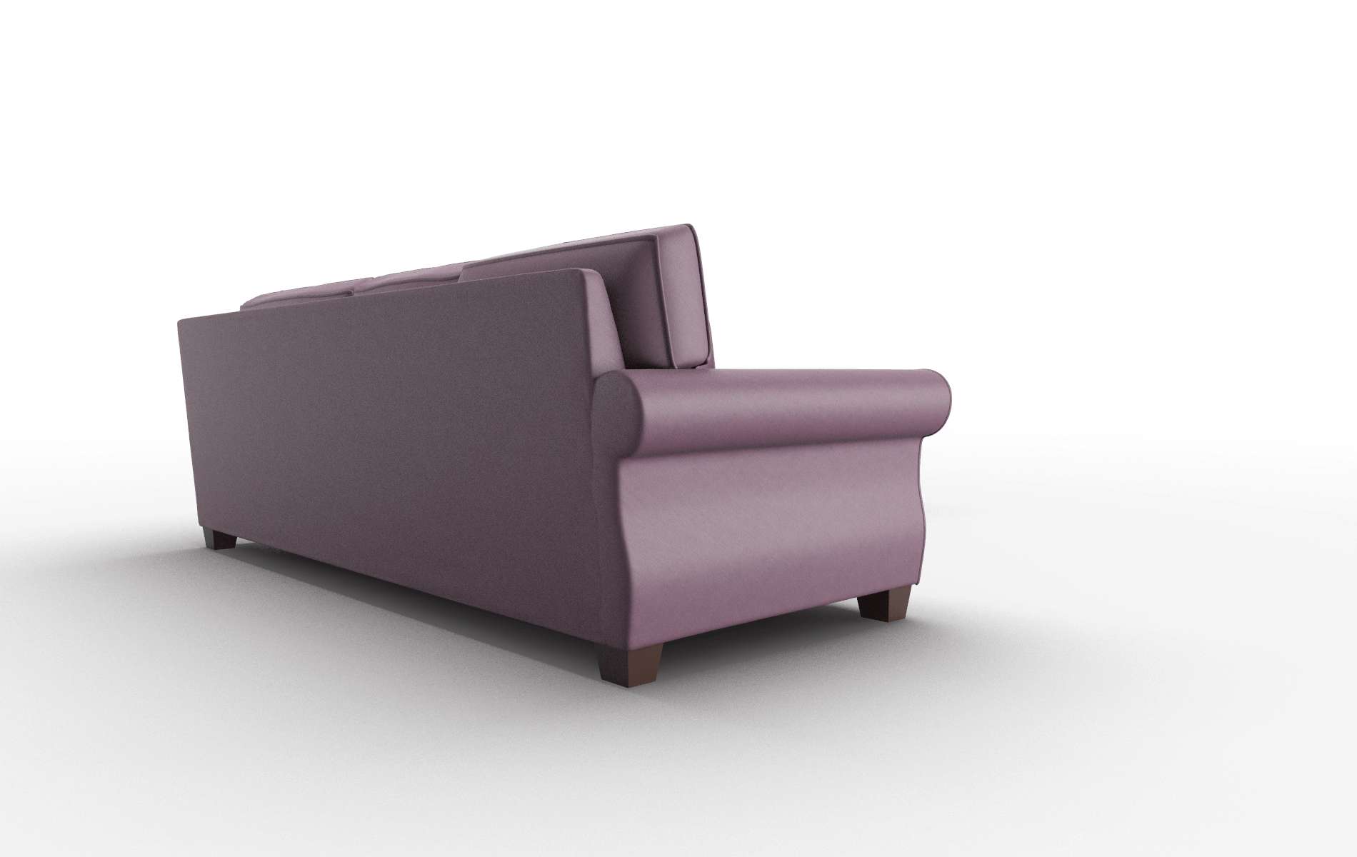 Rome Bella Aubergine Sectional espresso legs 3
