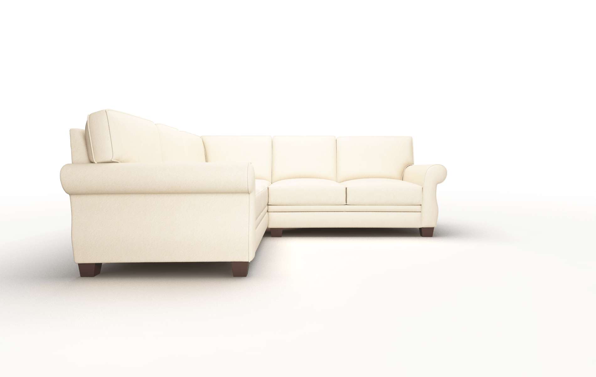 Rome Bella Buckwheat Sectional espresso legs 2