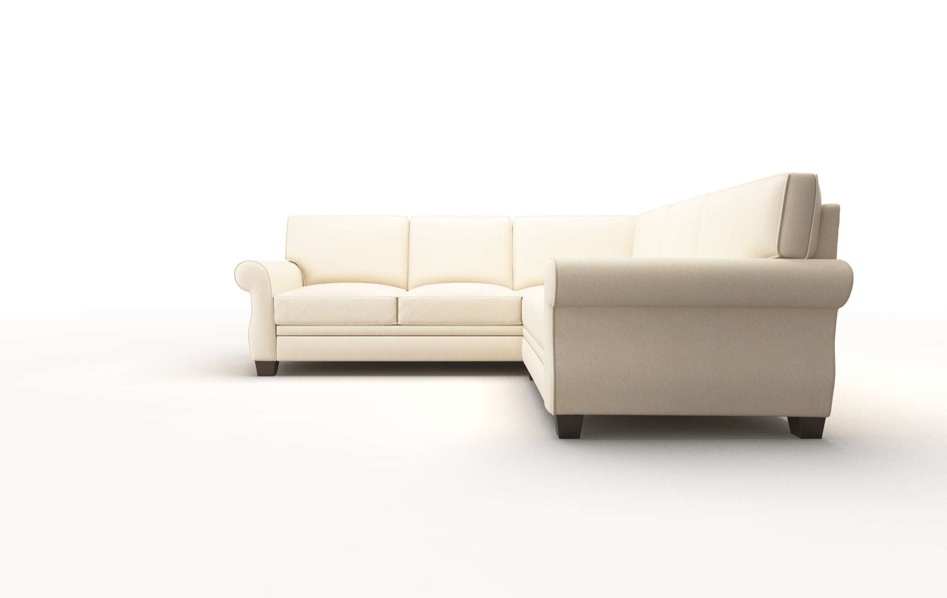 Rome Bella Buckwheat Sectional espresso legs 5