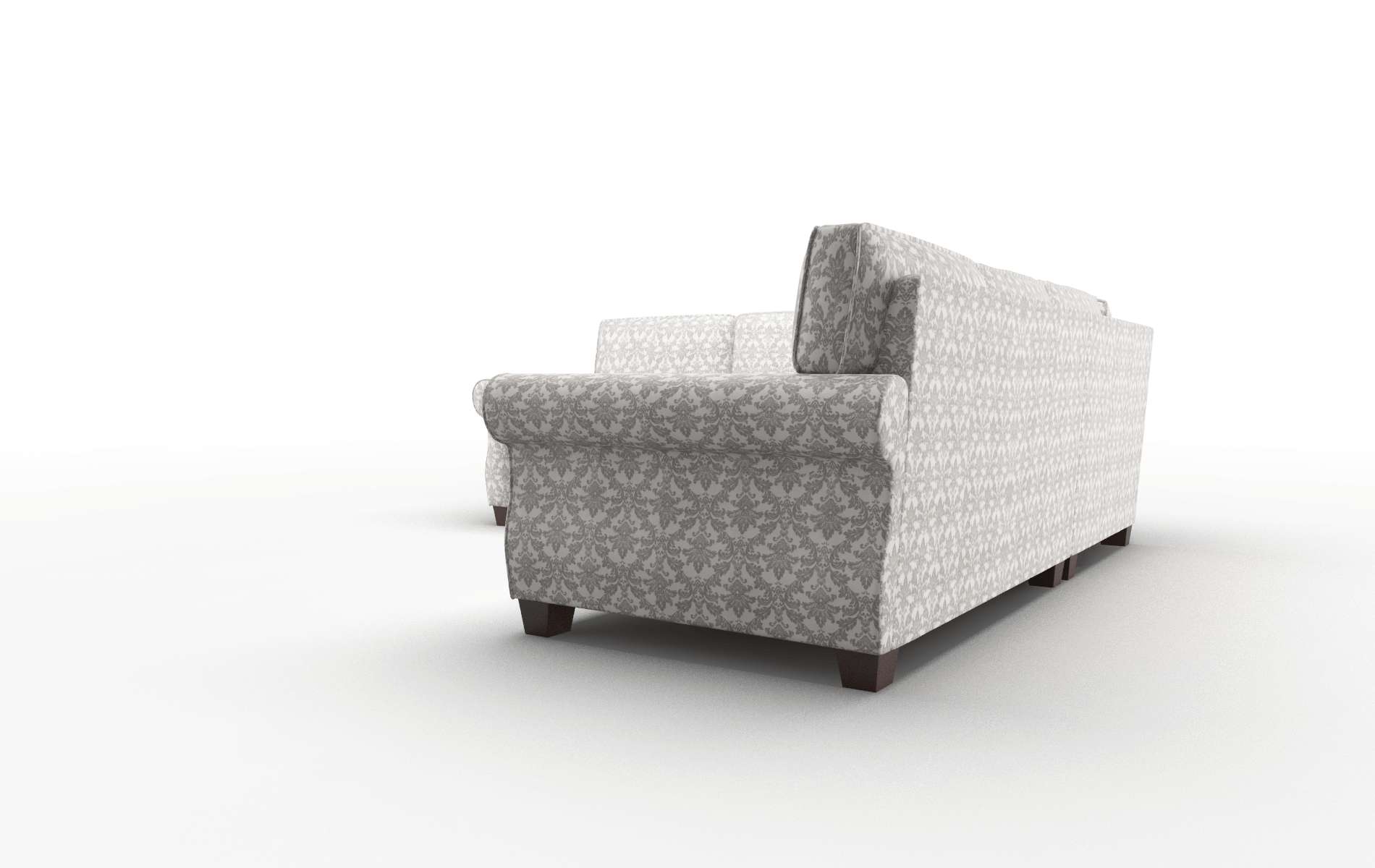 Rome Bergamo Dove Sectional espresso legs 4