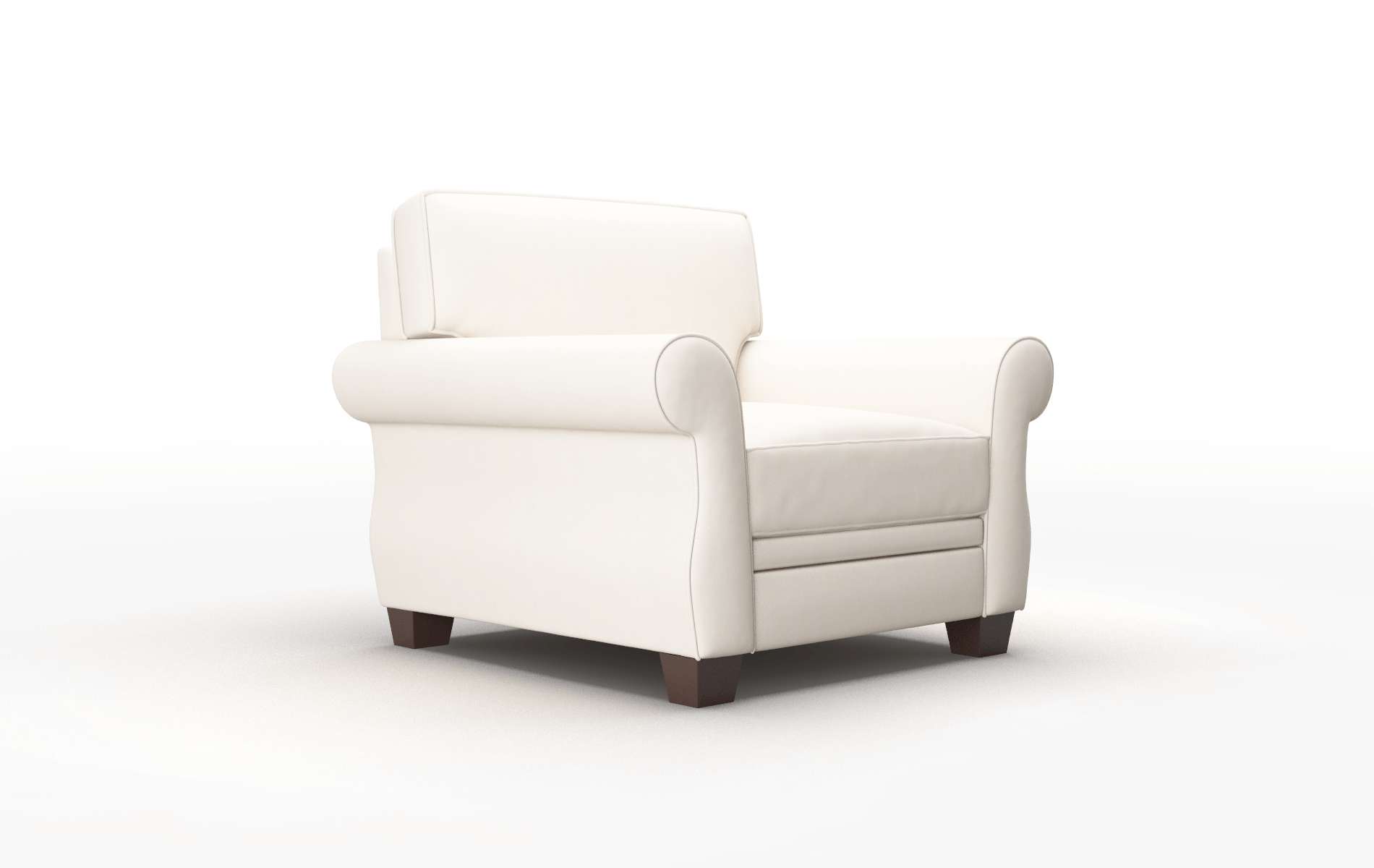 Rome Blanche Milky Chair espresso legs 2