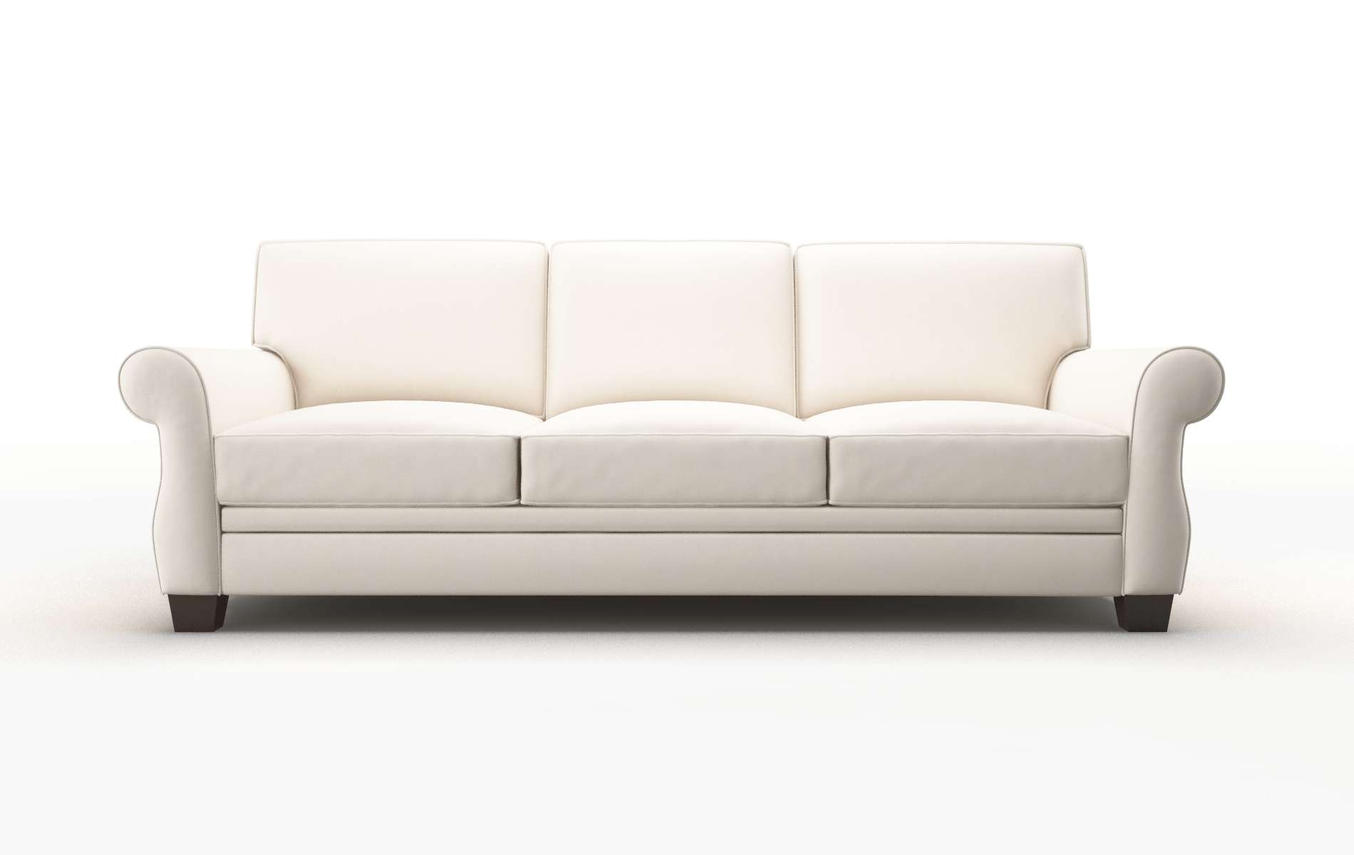 Rome Blanche Milky Sofa espresso legs 1