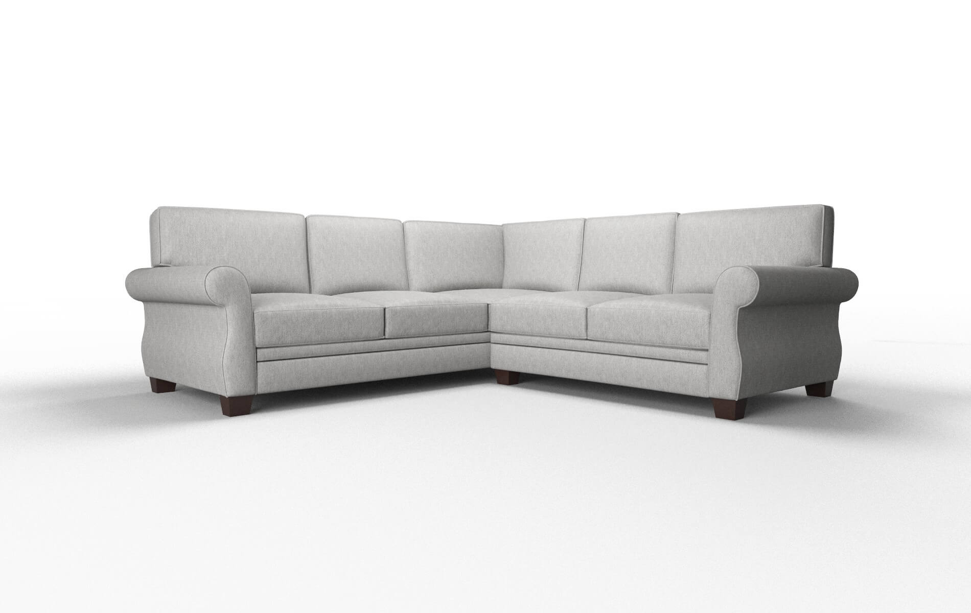 Rome Bungalow graphite Sectional Espresso Legs  1
