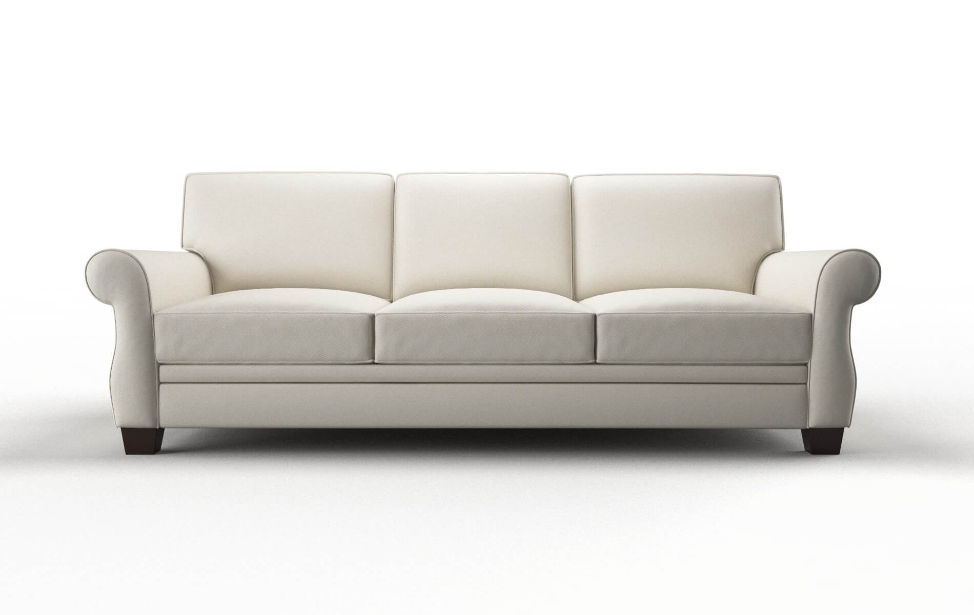 Rome Bungalow Ivory Sofa espresso legs 1