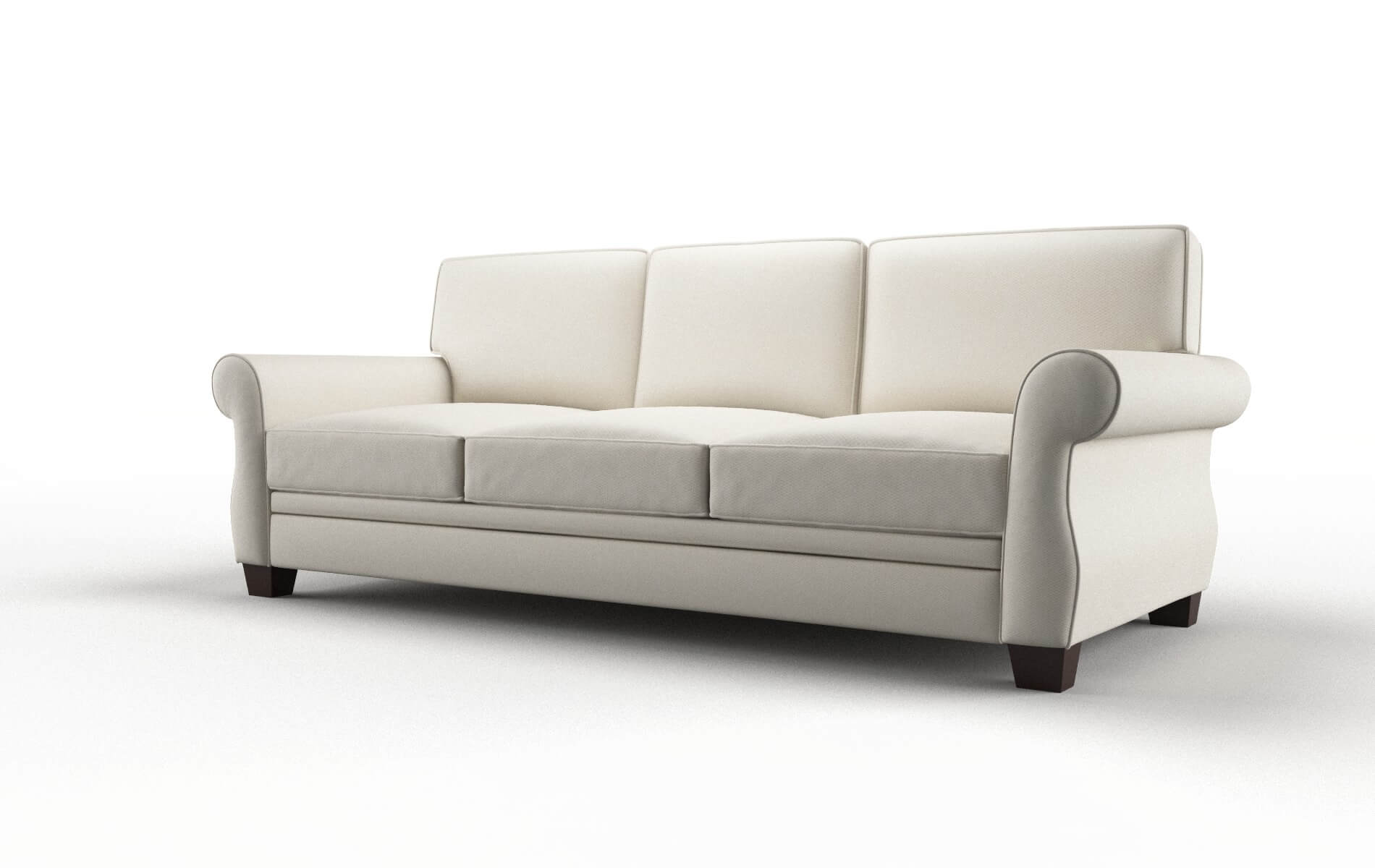 Rome Bungalow Ivory Sofa espresso legs 4