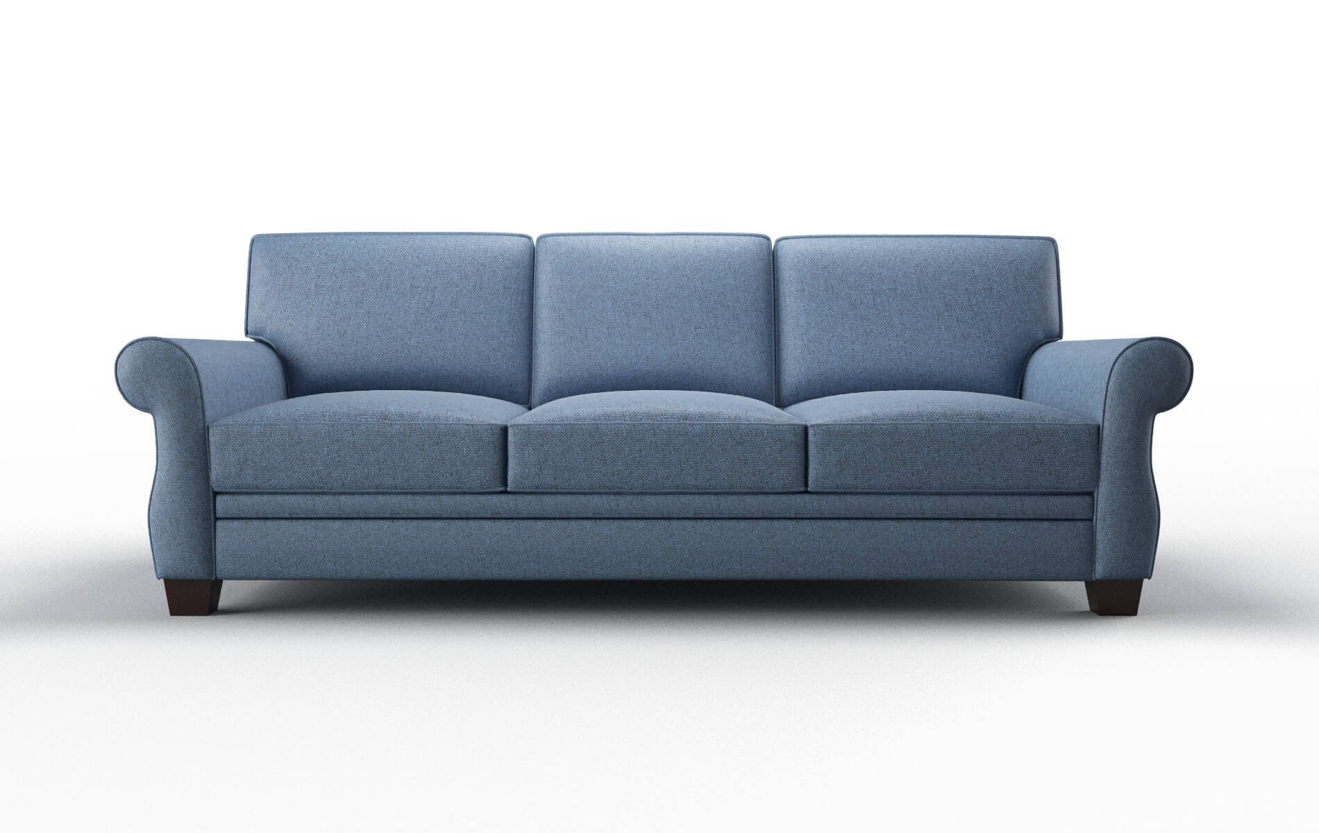 Rome Clyde Deep_ocean Sofa espresso legs 1