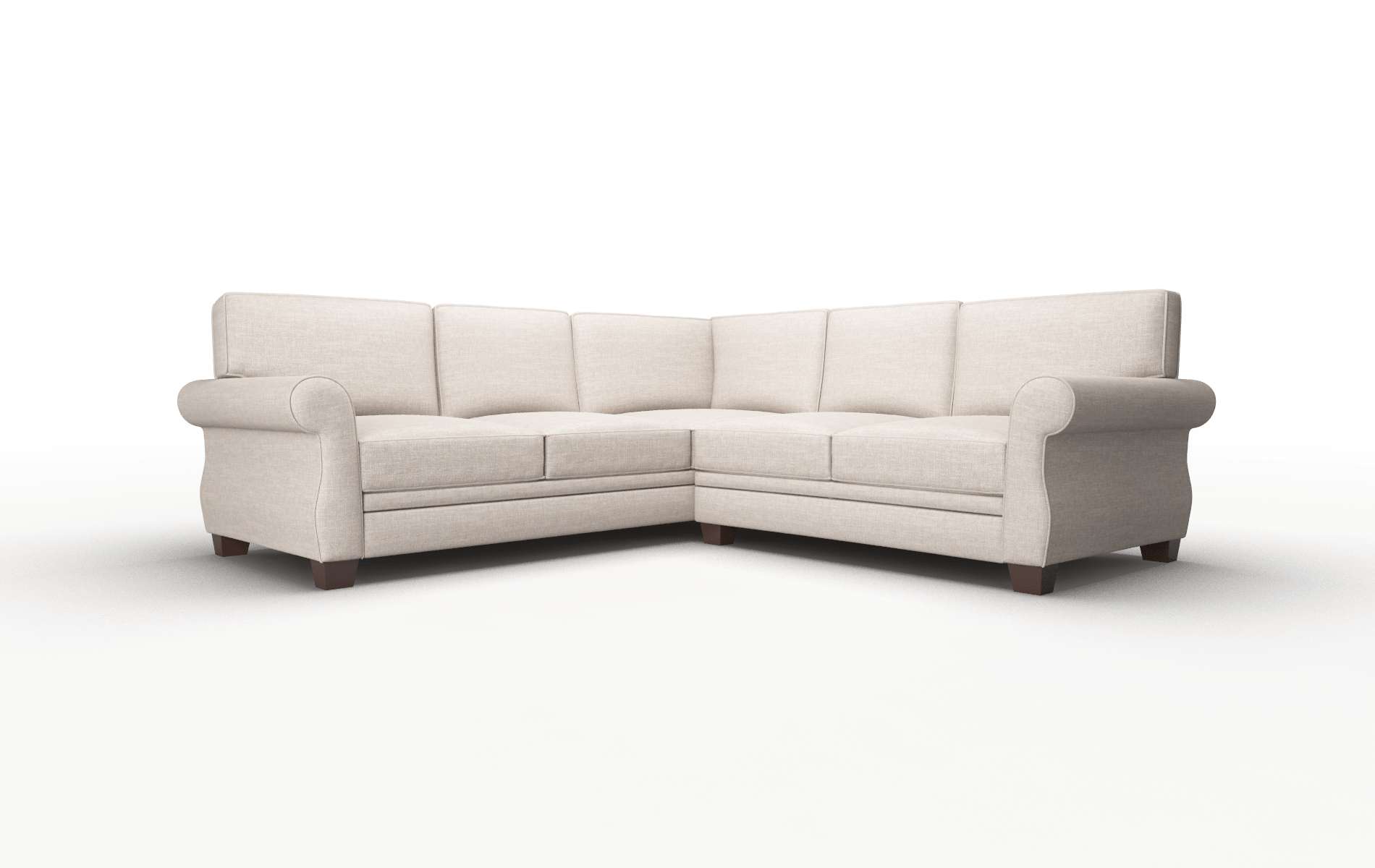 Rome Clyde dolphin Sectional Espresso Legs  1