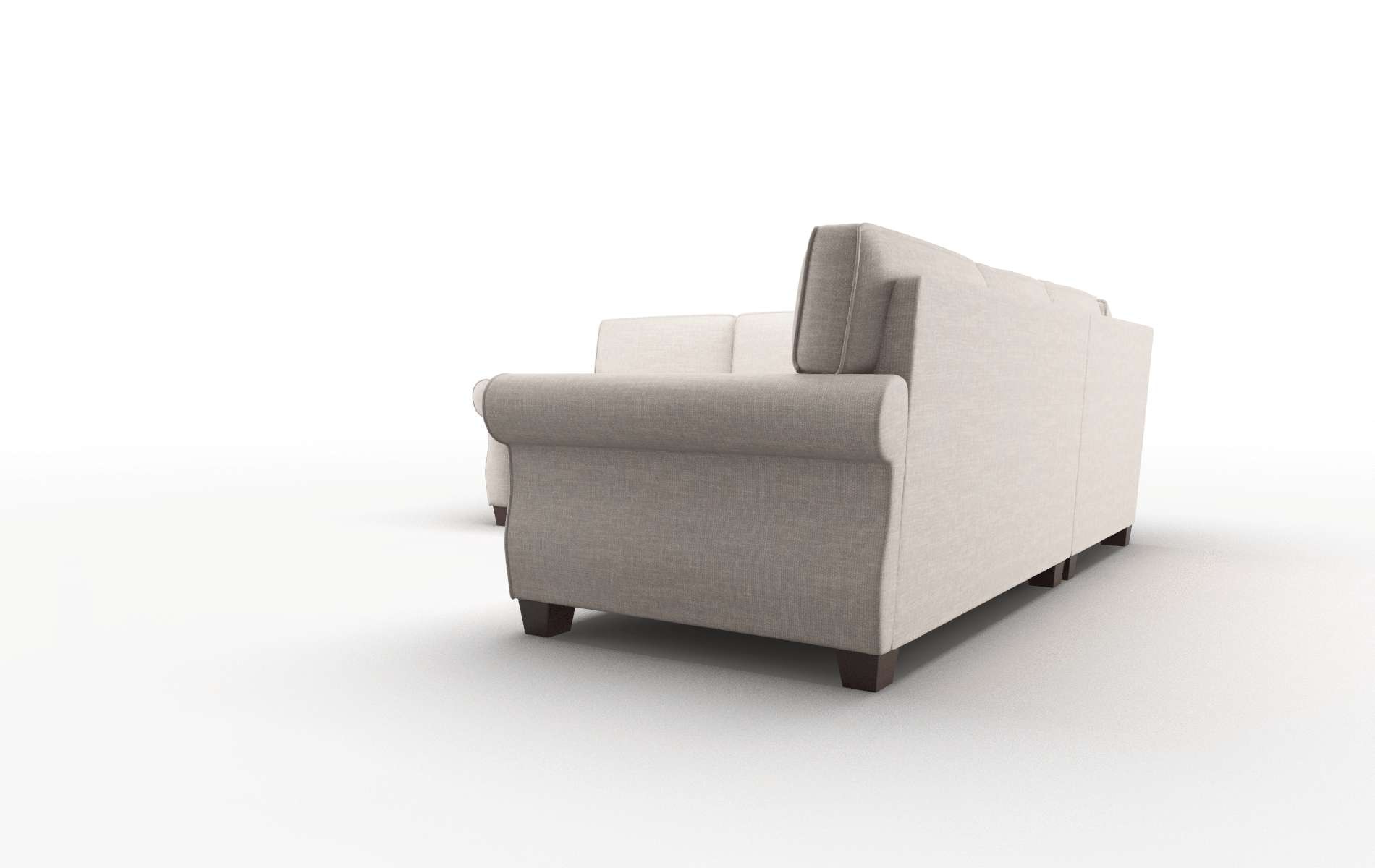 Rome Clyde Dolphin Sectional espresso legs 4