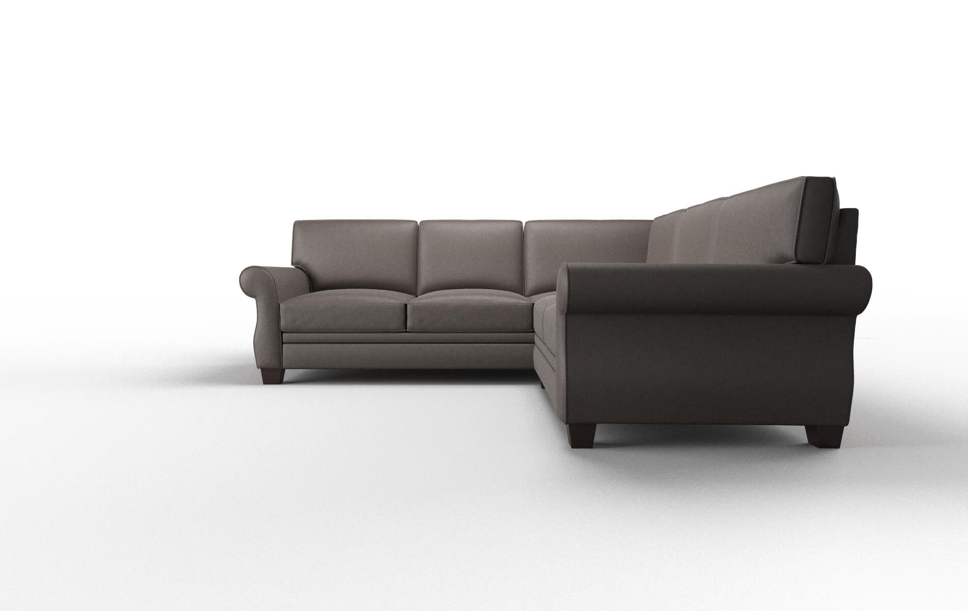 Rome Cosmo Chocolate Sectional espresso legs 5