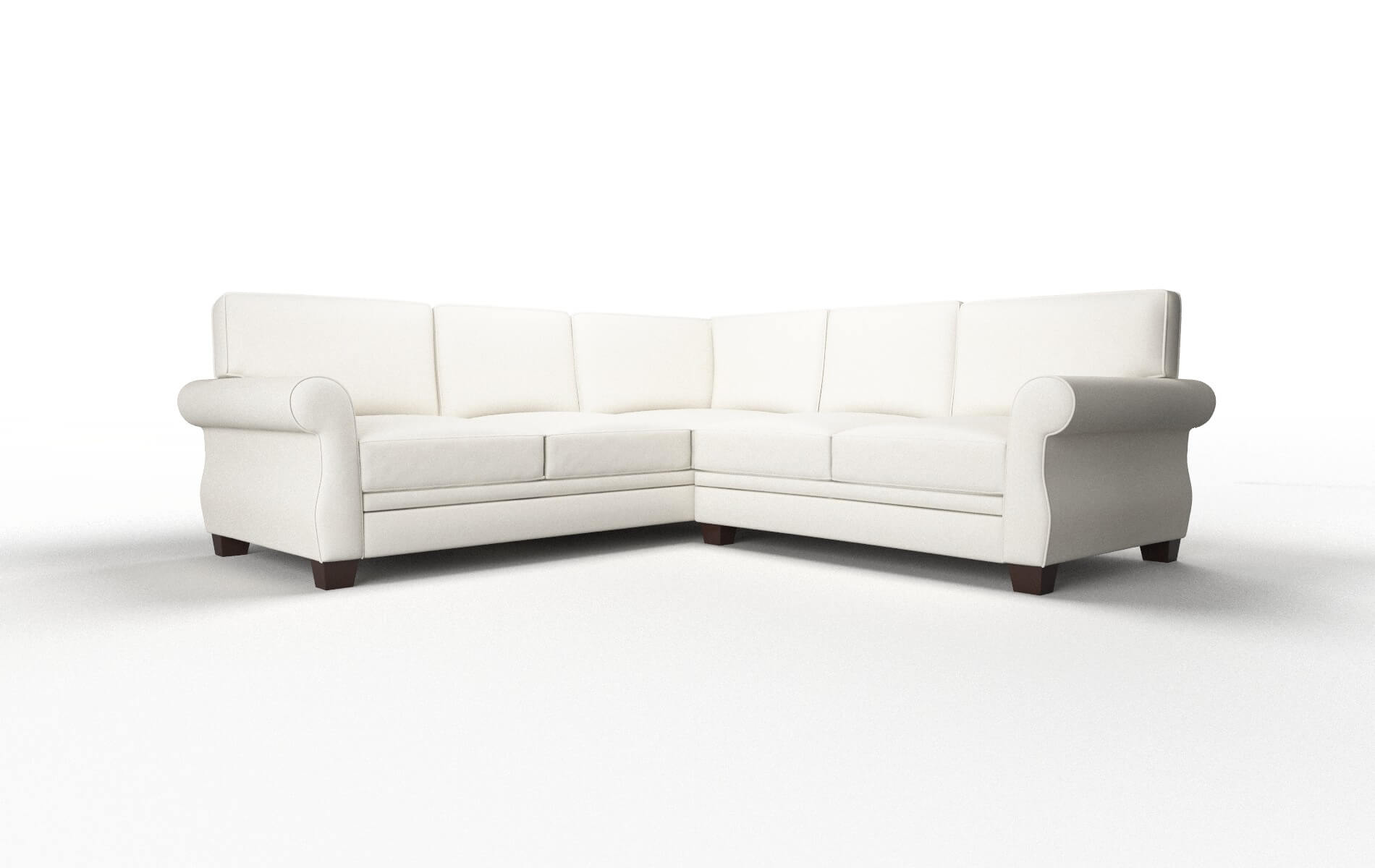 Rome Cosmo ivory Sectional Espresso Legs  1