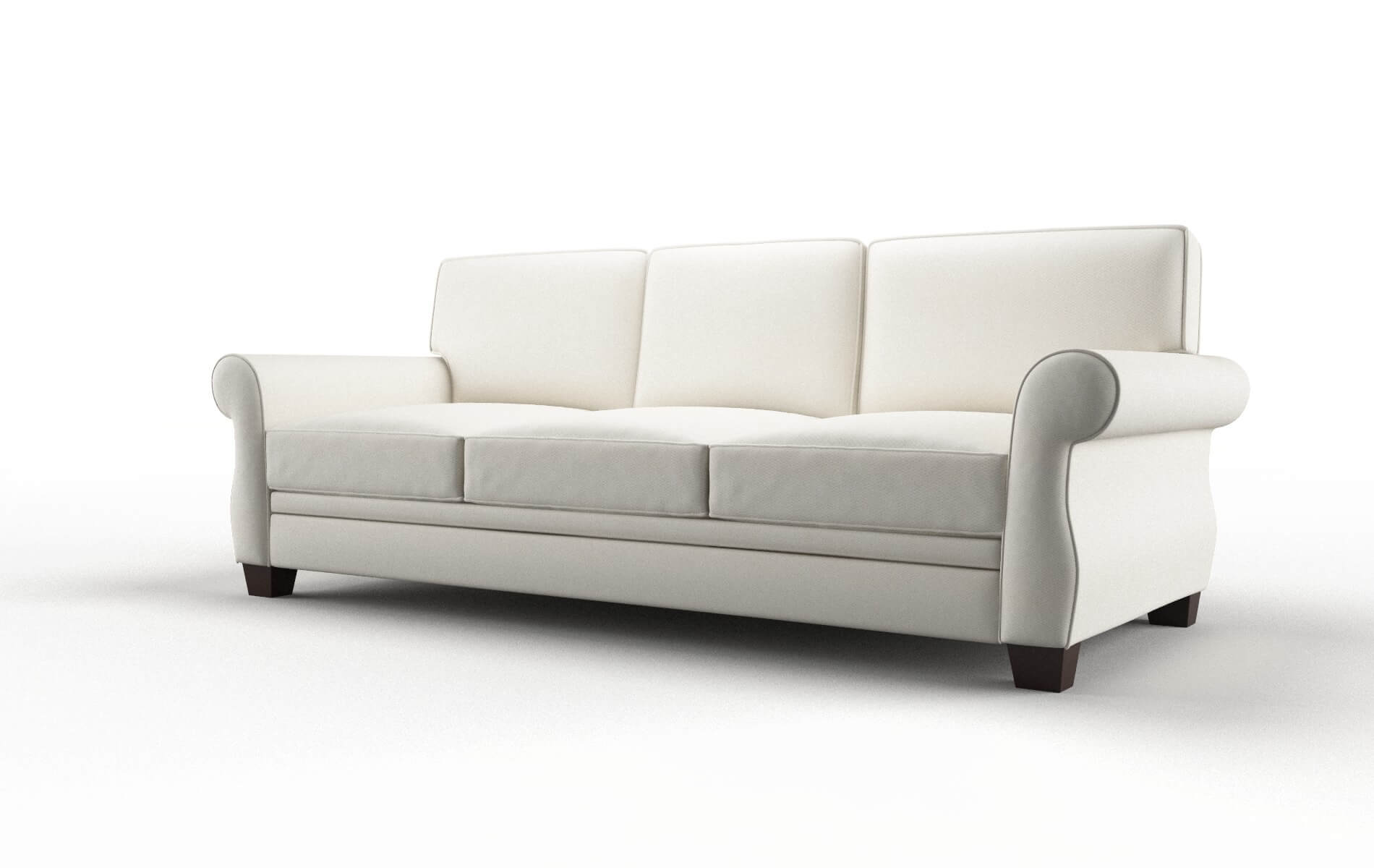 Rome Cosmo Ivory Sofa espresso legs 4