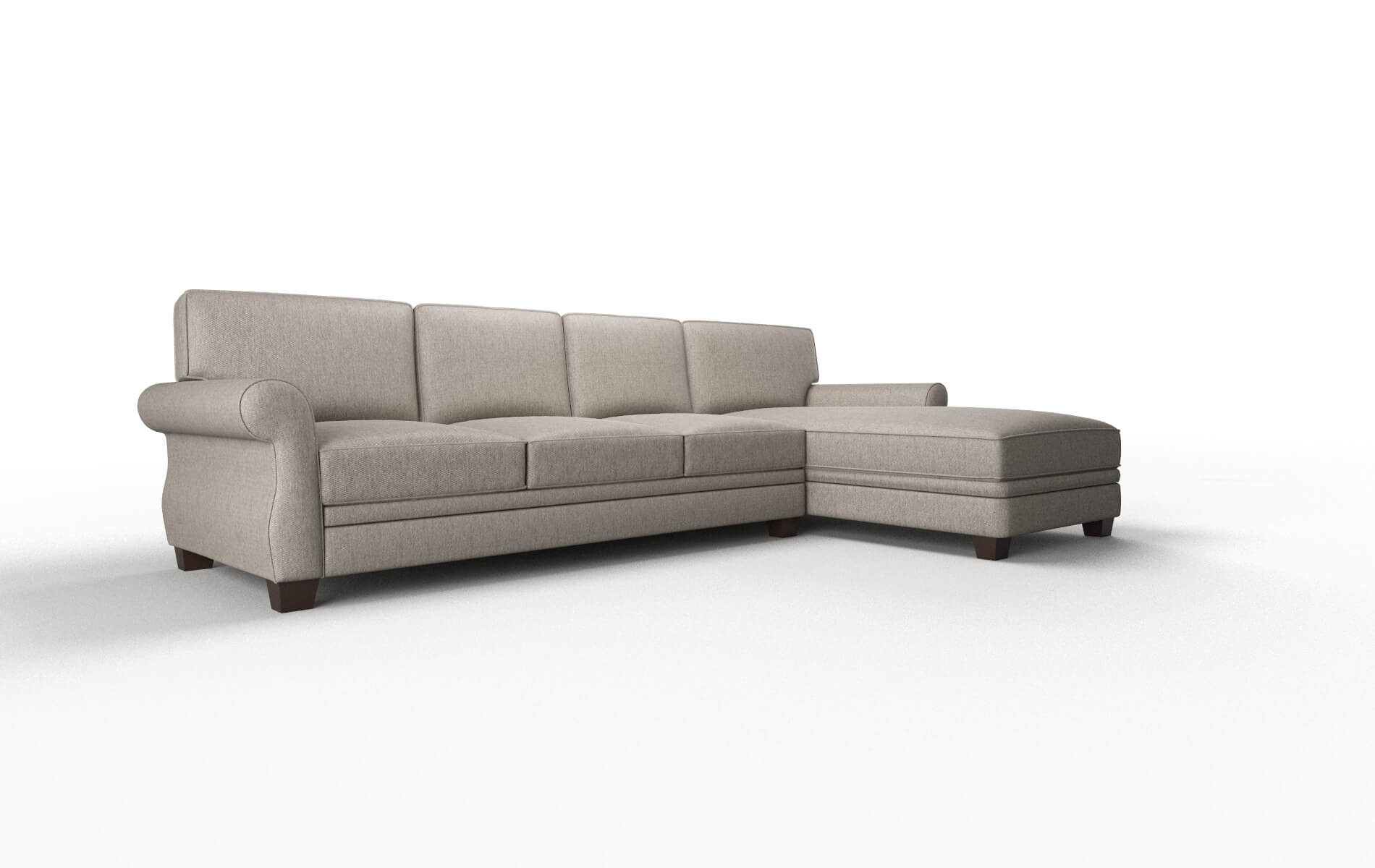 Rome Cosmo Taupe Panel espresso legs 2