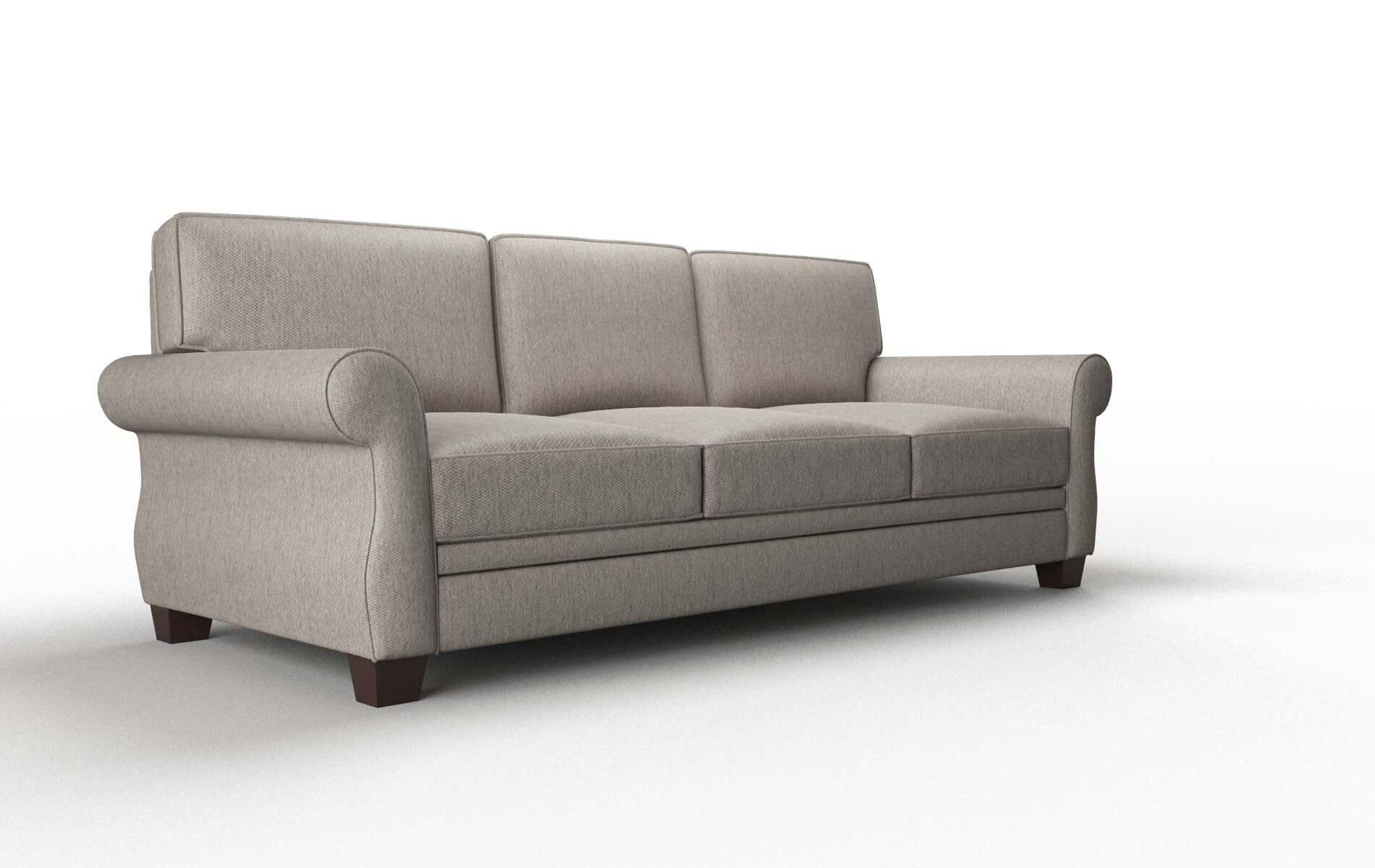 Rome Cosmo Taupe Sofa espresso legs 2