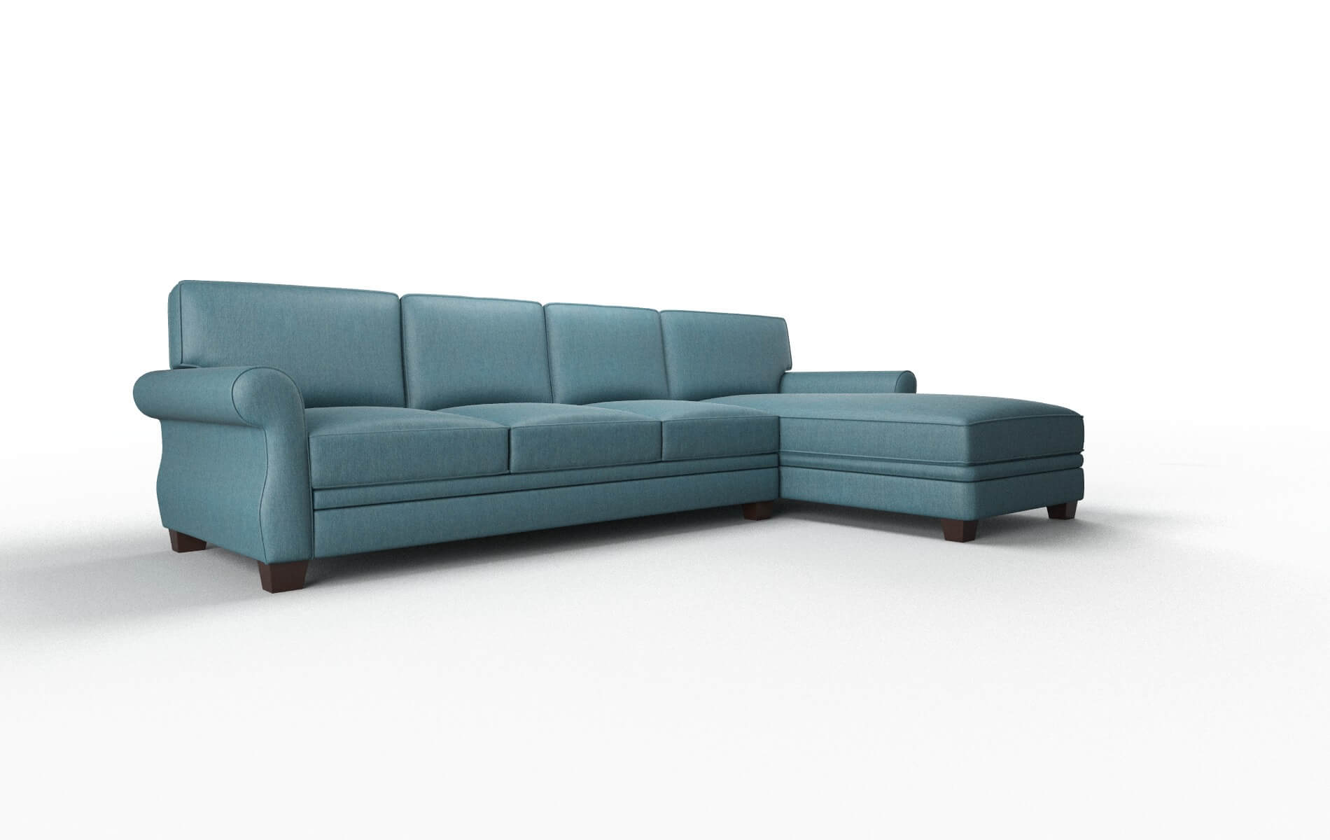 Rome Cosmo Teal Panel espresso legs 2