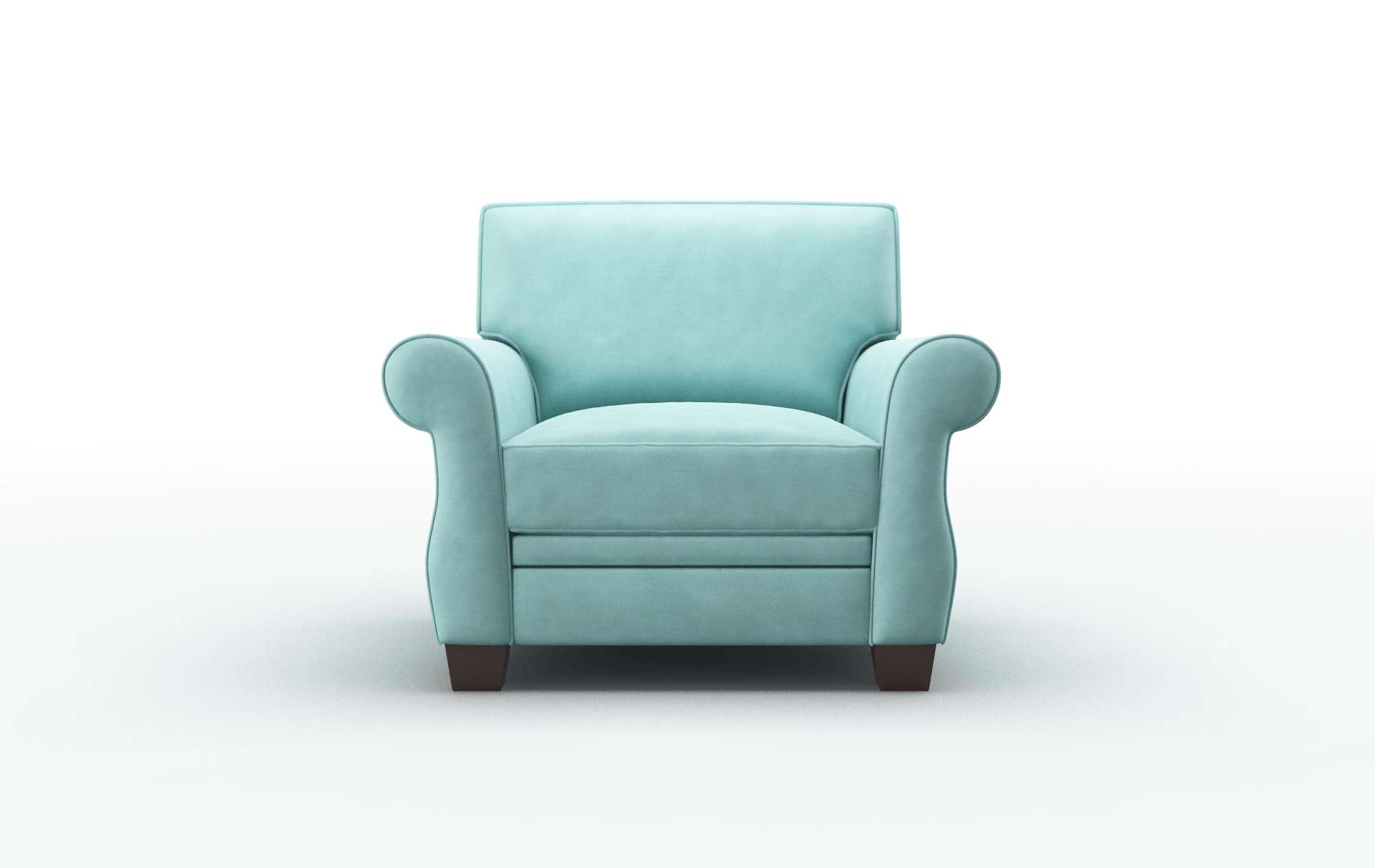 Rome Curious Turquoise Chair espresso legs 1
