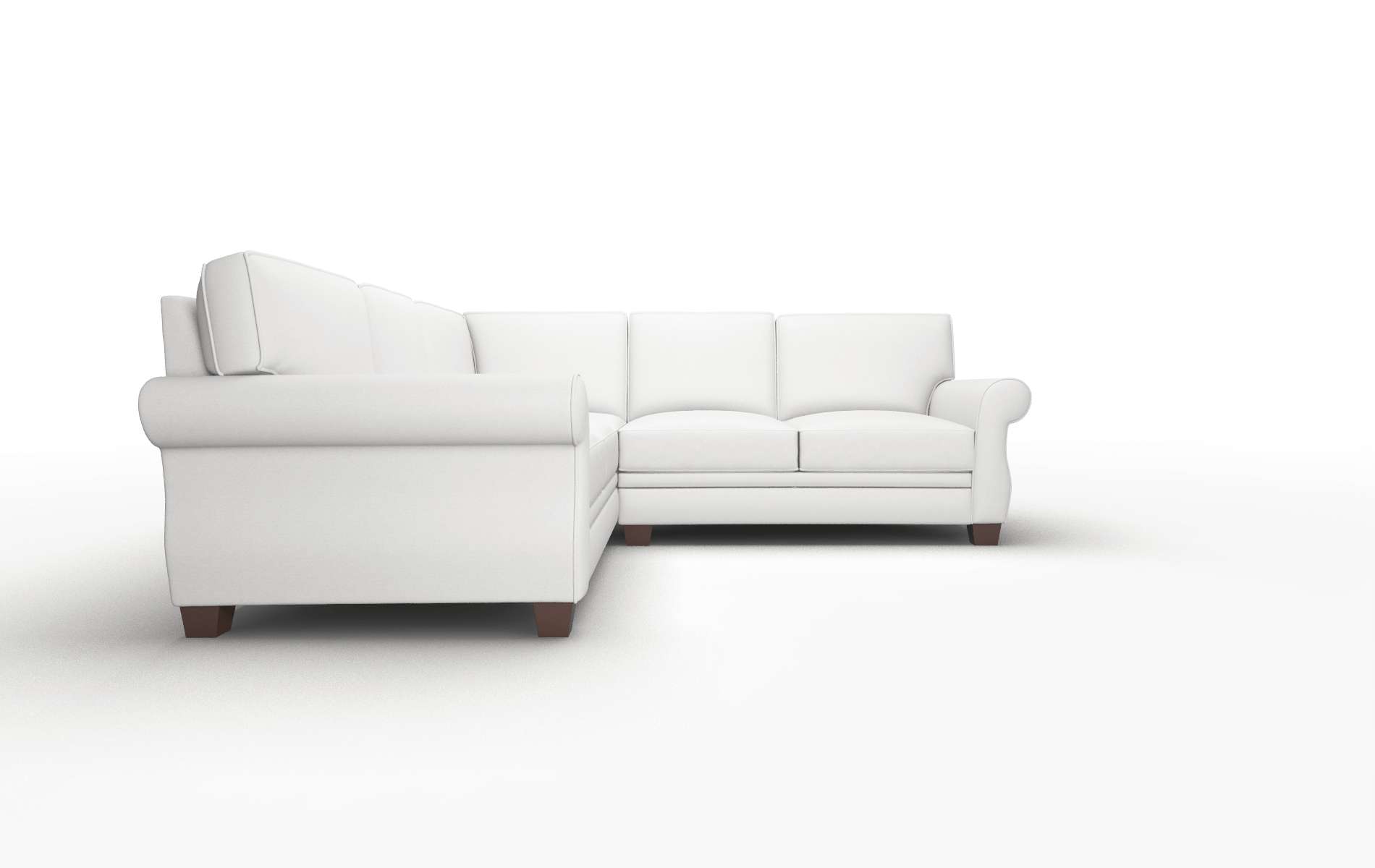 Rome Dawson Platinum Sectional espresso legs 2