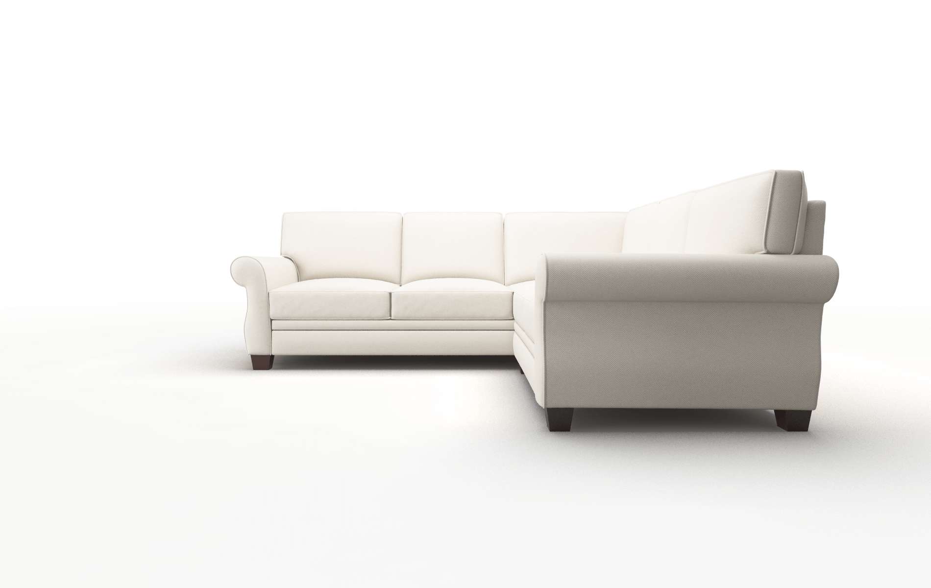 Rome Dawson Sand Sectional espresso legs 5