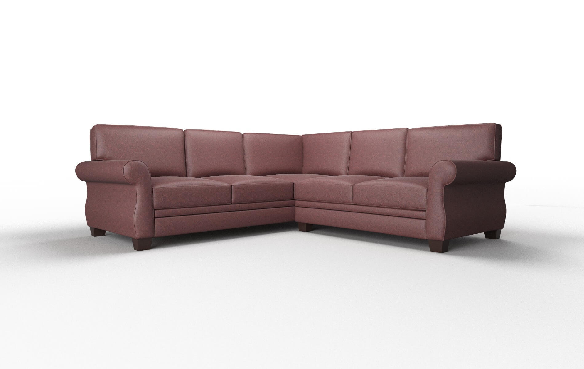 Rome Derby Berry Sectional espresso legs