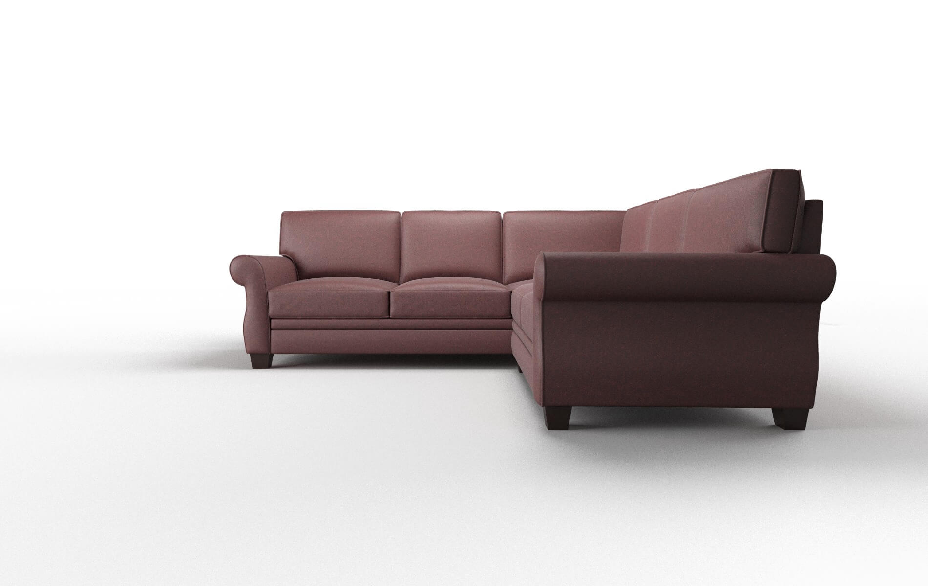 Rome Derby Berry Sectional espresso legs 5