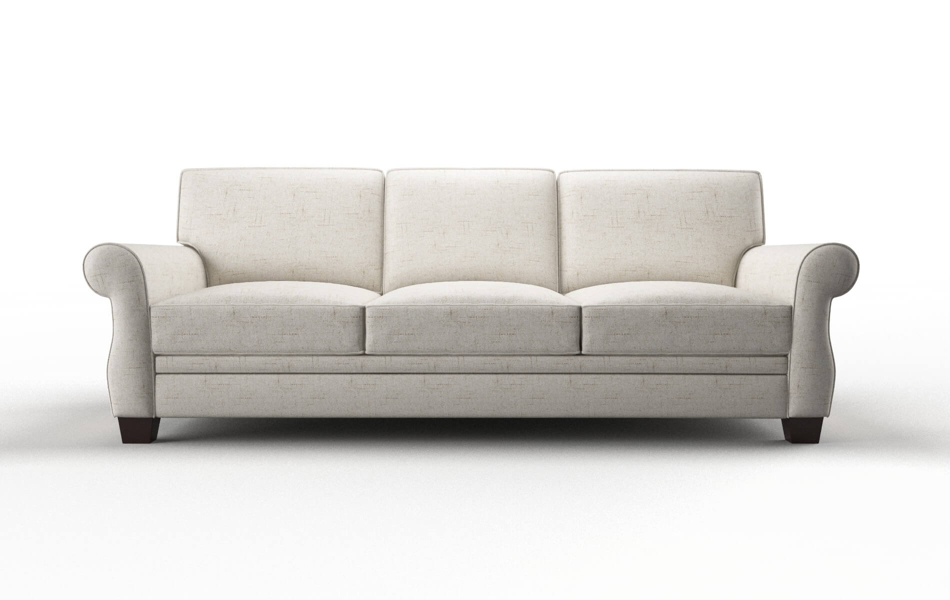 Rome Derby Taupe Sofa espresso legs 1