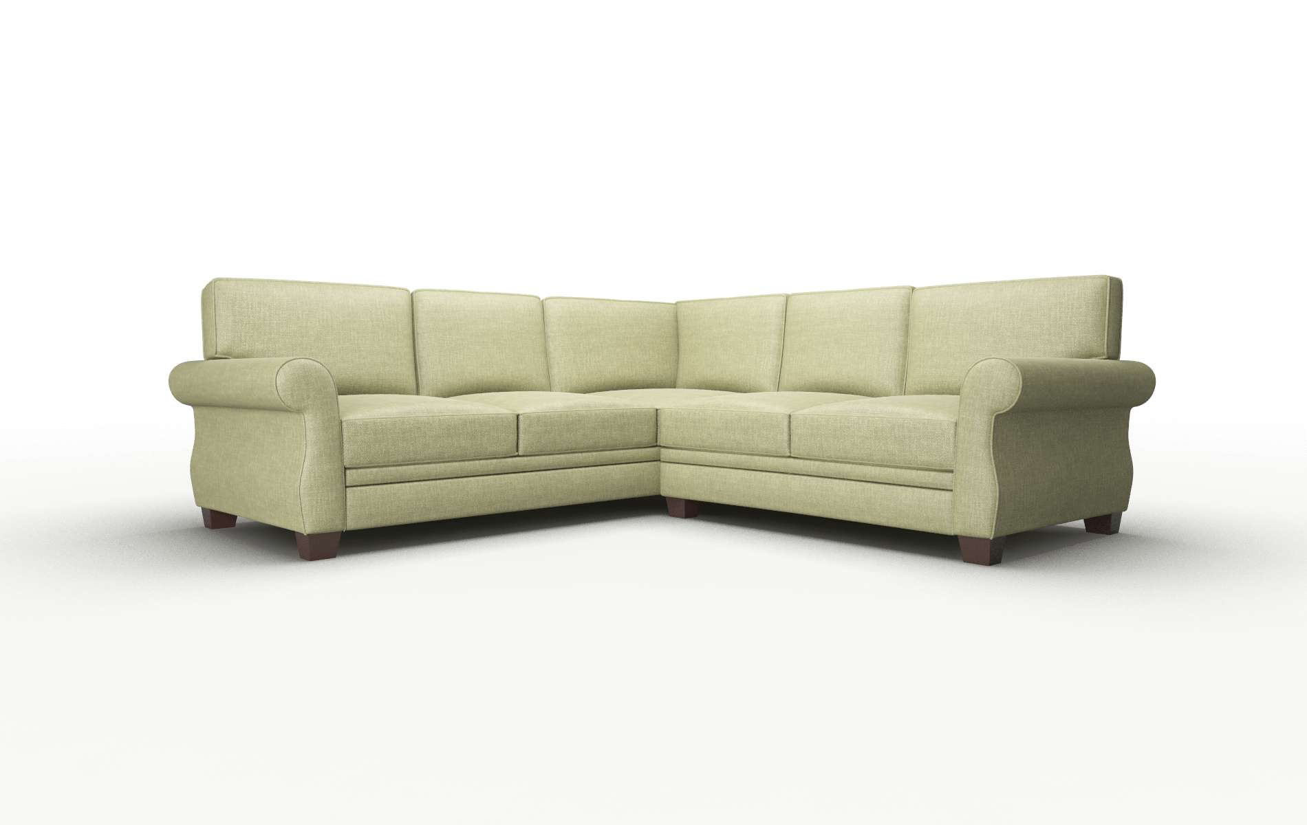 Rome Durham Lime Sectional espresso legs 1