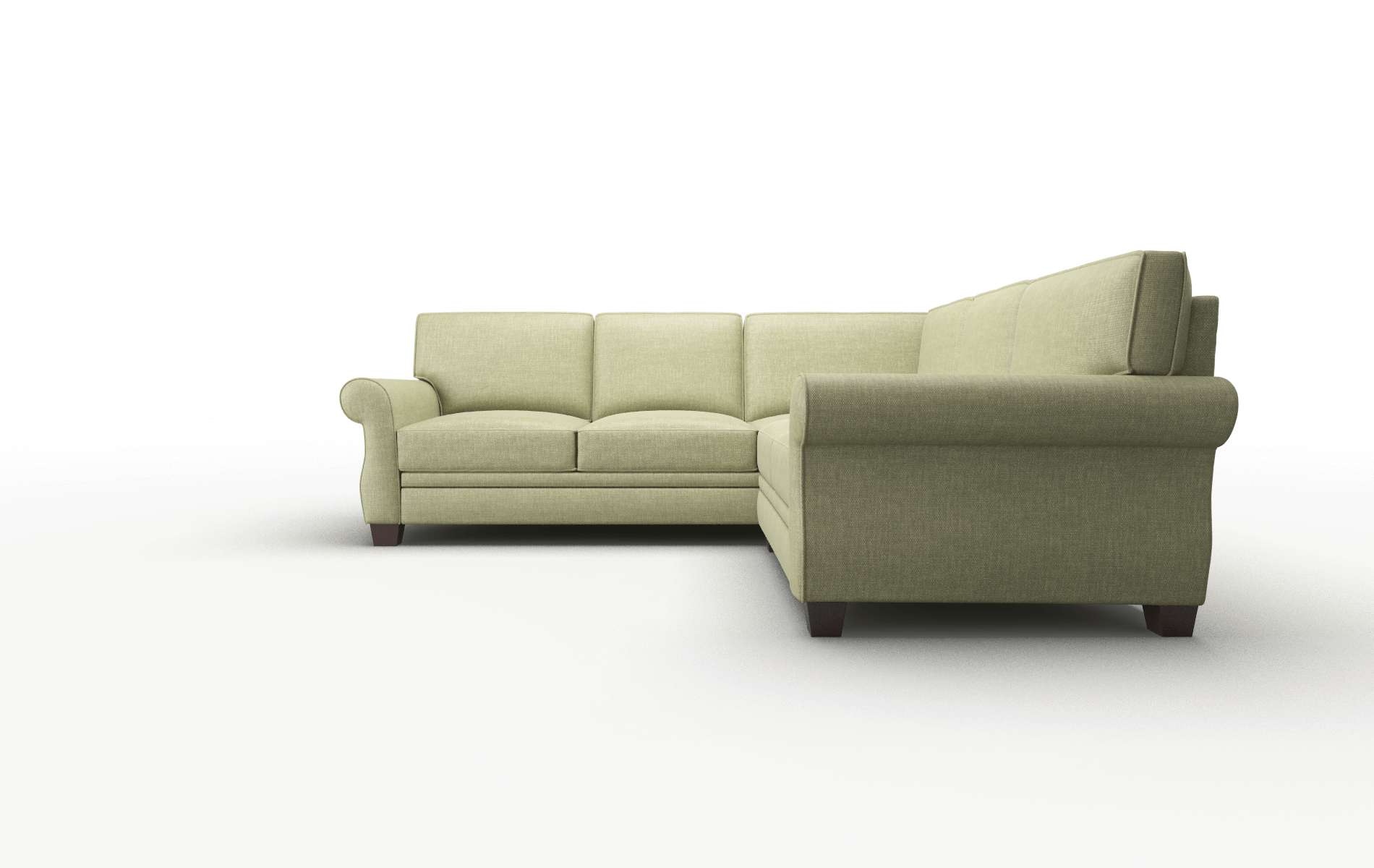 Rome Durham Lime Sectional espresso legs 5