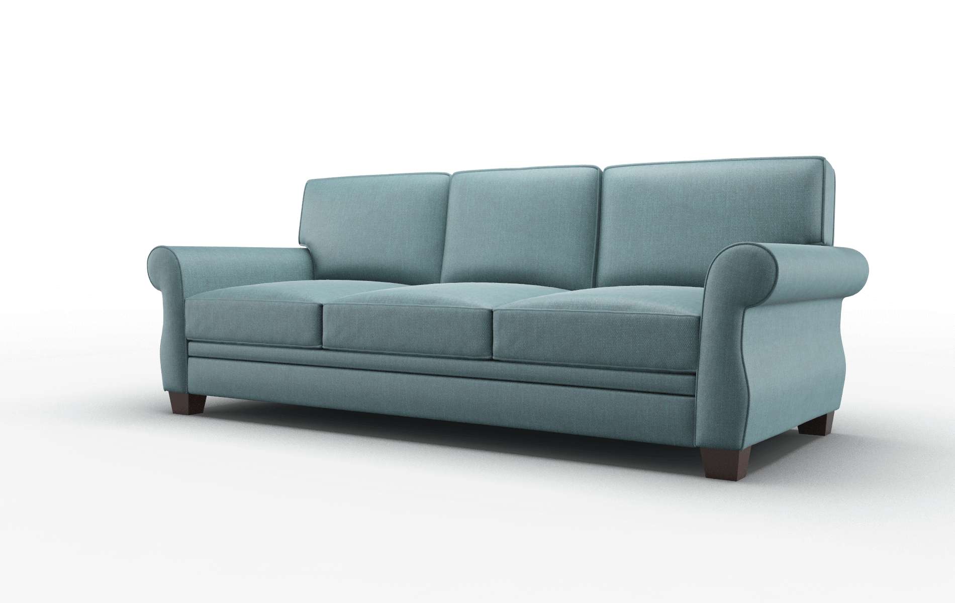 Rome Elliot Teal Sofa espresso legs 4