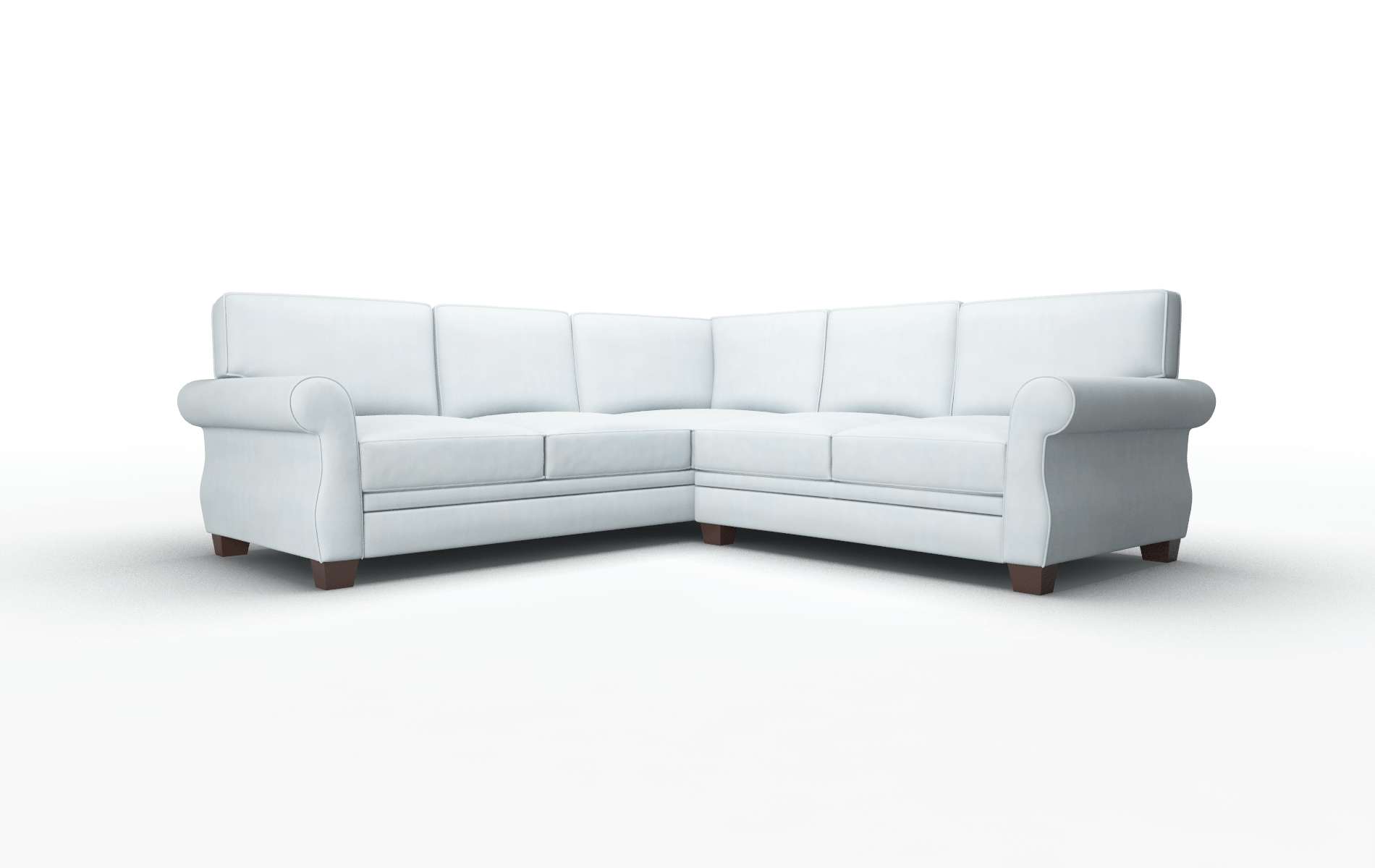 Rome Hathaway Aqua Sectional espresso legs 1