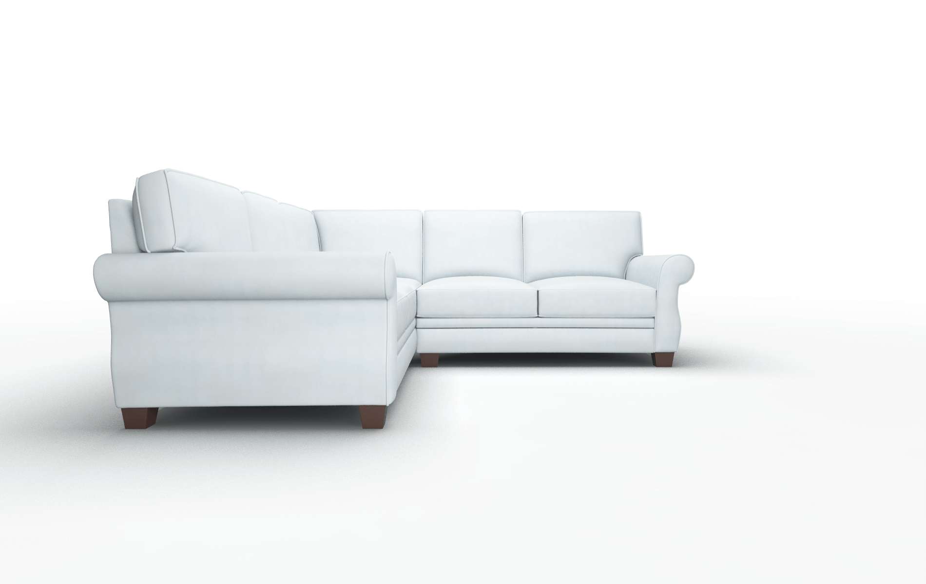 Rome Hathaway Aqua Sectional espresso legs 2