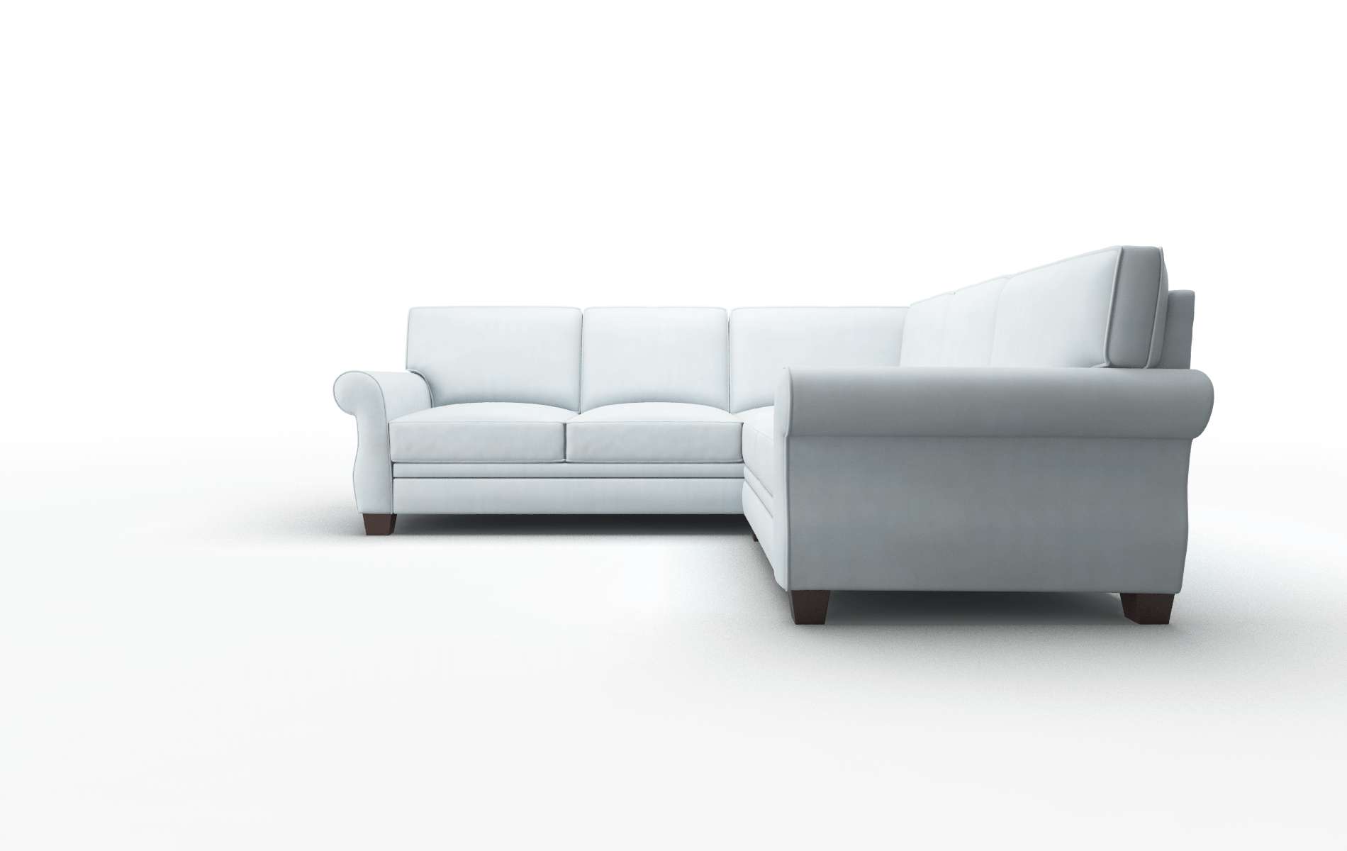 Rome Hathaway Aqua Sectional espresso legs 5