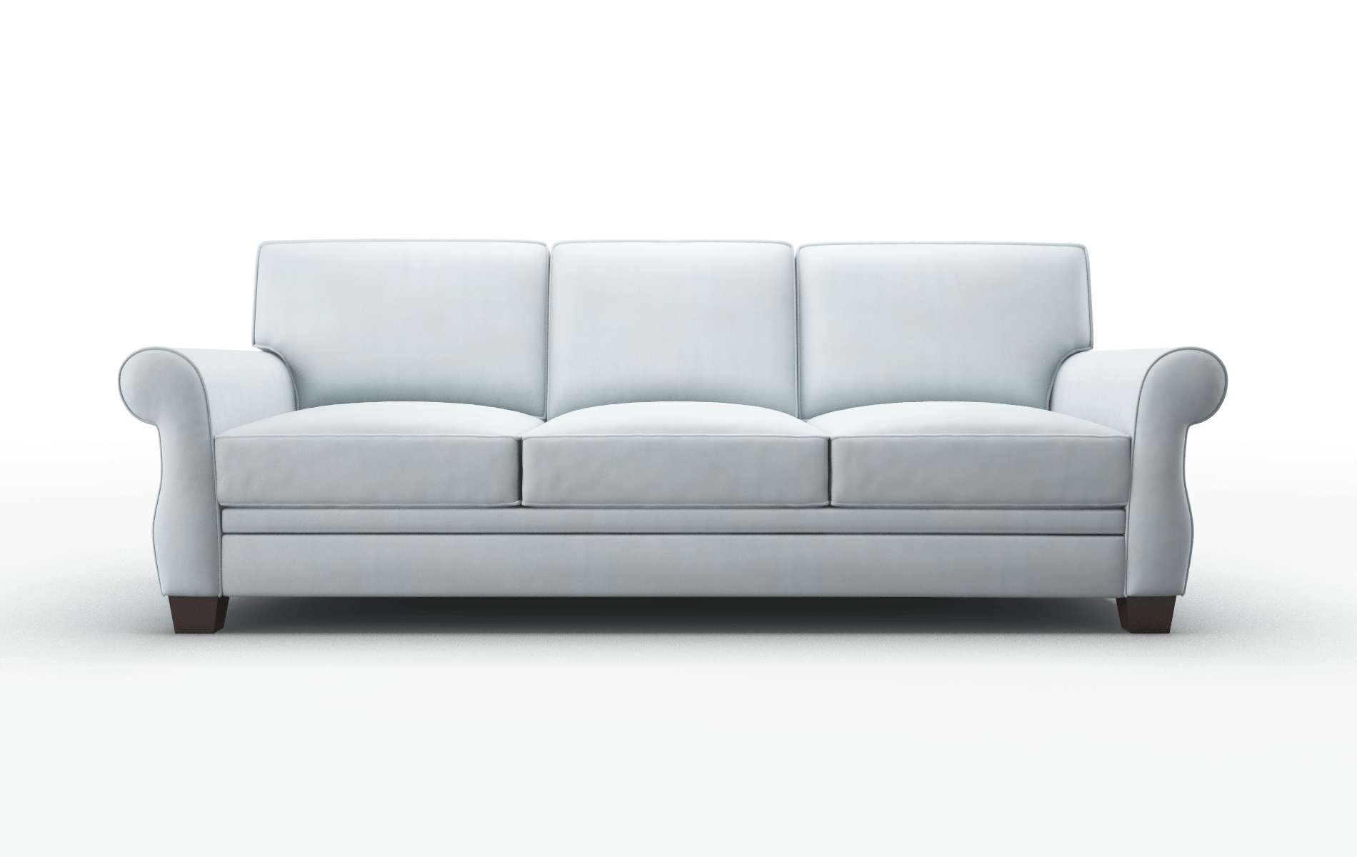 Rome Hathaway Aqua Sofa espresso legs 1
