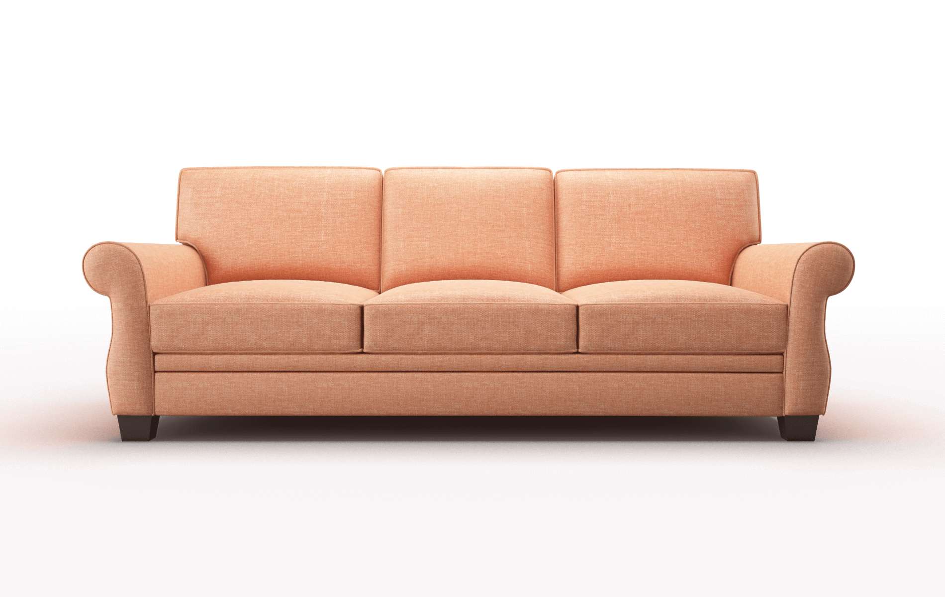 Rome Hepburn Appricot Sofa espresso legs 1