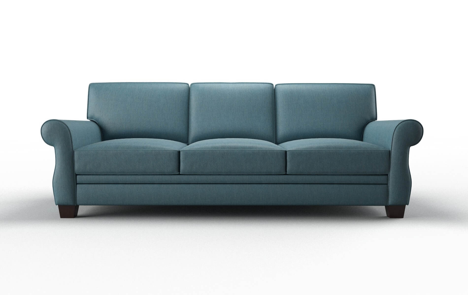 Rome Hepburn Teal Sofa espresso legs 1