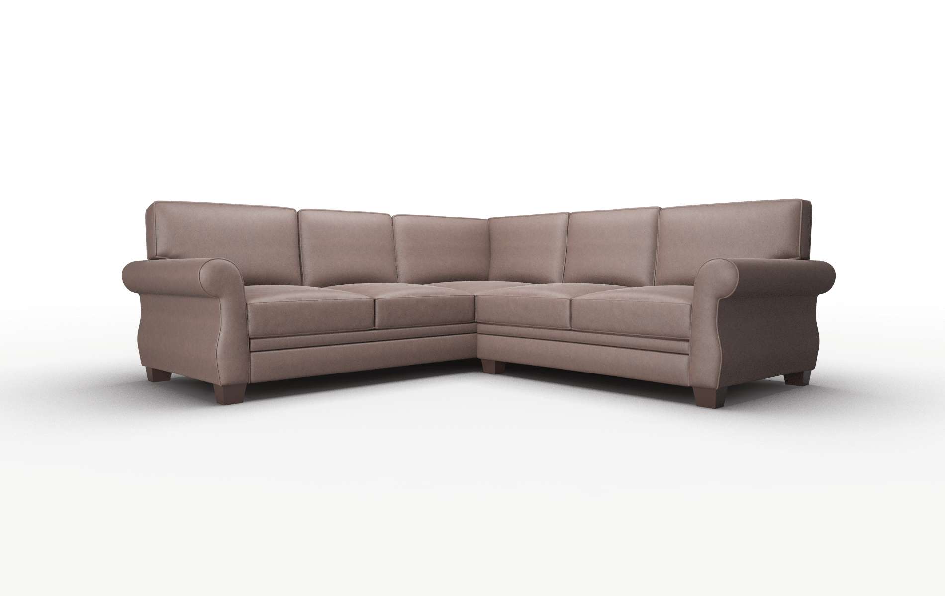 Rome Insight Cafe Sectional espresso legs 1