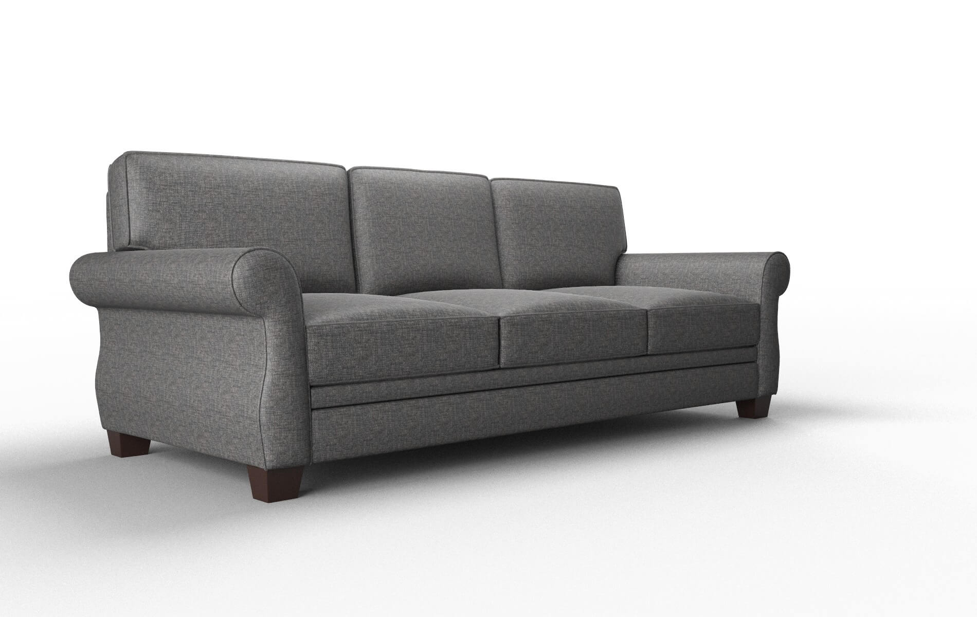 Rome Insight Charcoal Sofa espresso legs 2
