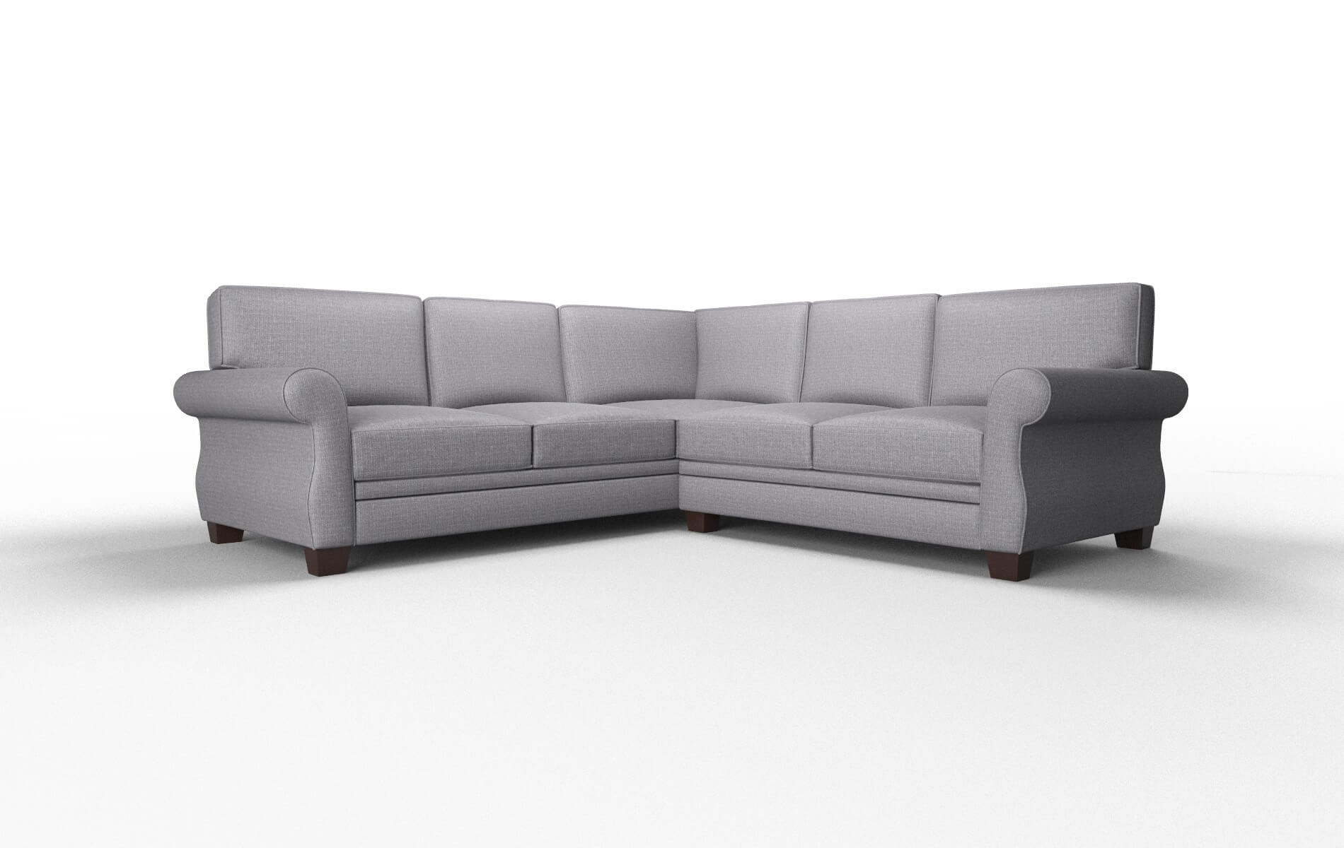 Rome Insight denim Sectional Espresso Legs  1