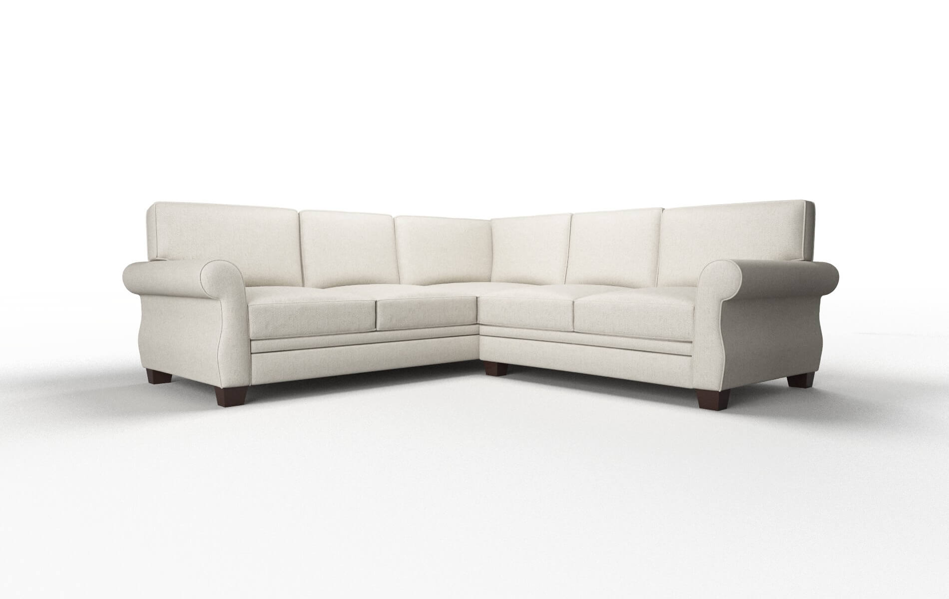 Rome Insight Dove Sectional espresso legs 1