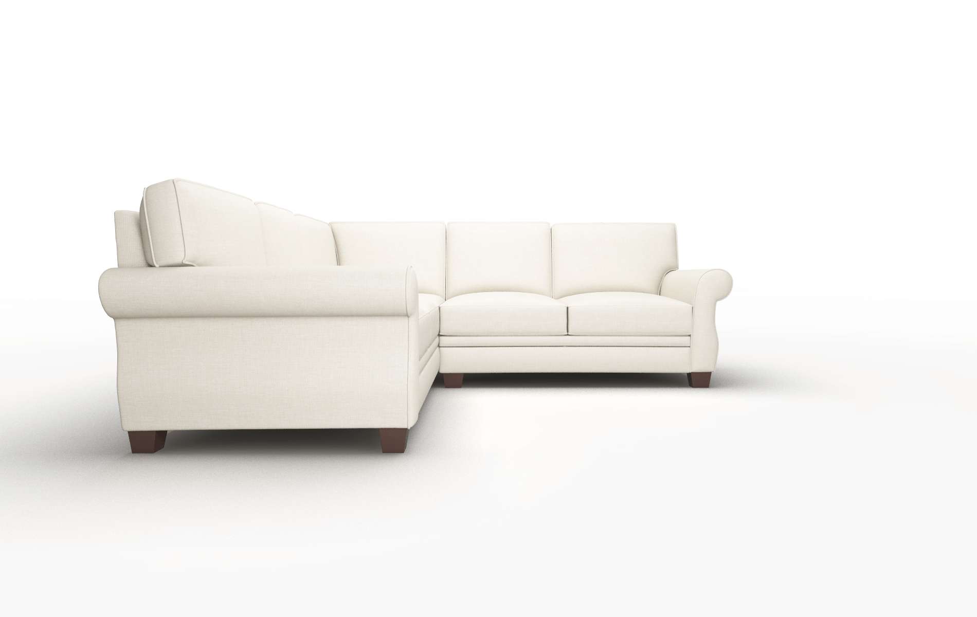 Rome Keylargo Almond Sectional espresso legs 2